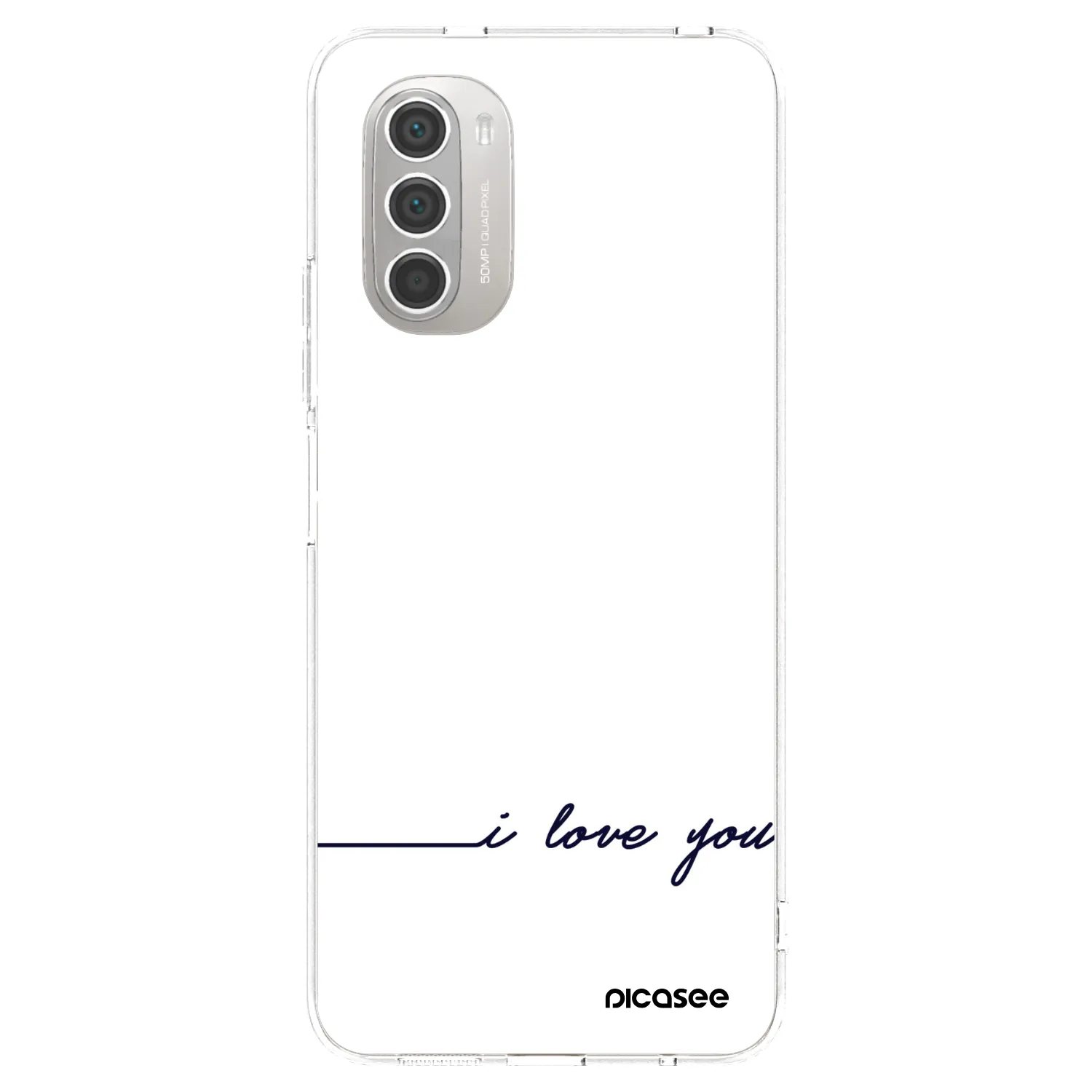 Picasee silikonska prozirna maskica za Motorola Moto G51 - I love you