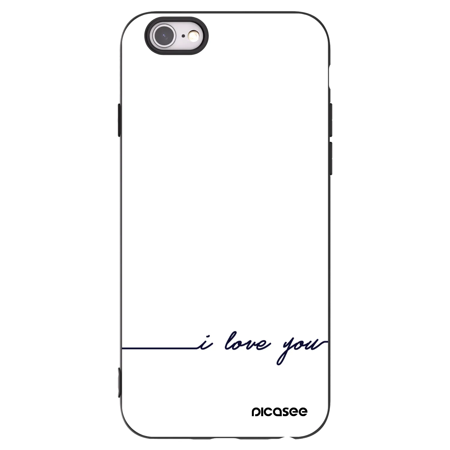 Picasee crna silikonska maskica za Apple iPhone 6/6S - I love you