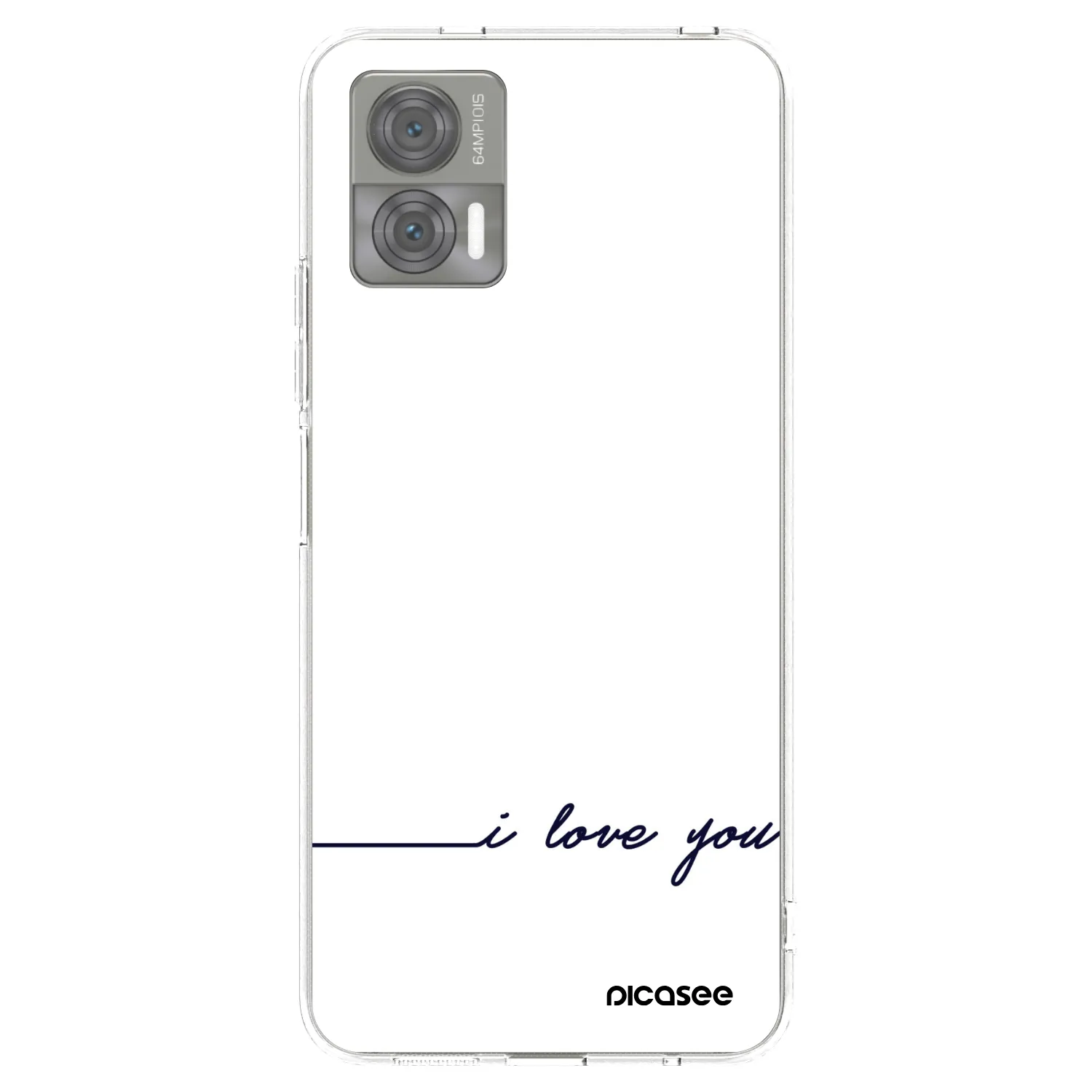 Picasee silikonska prozirna maskica za Motorola Edge 30 Neo - I love you