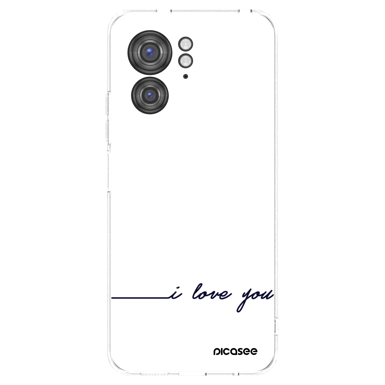 Picasee silikonska prozirna maskica za Motorola Edge 40 - I love you