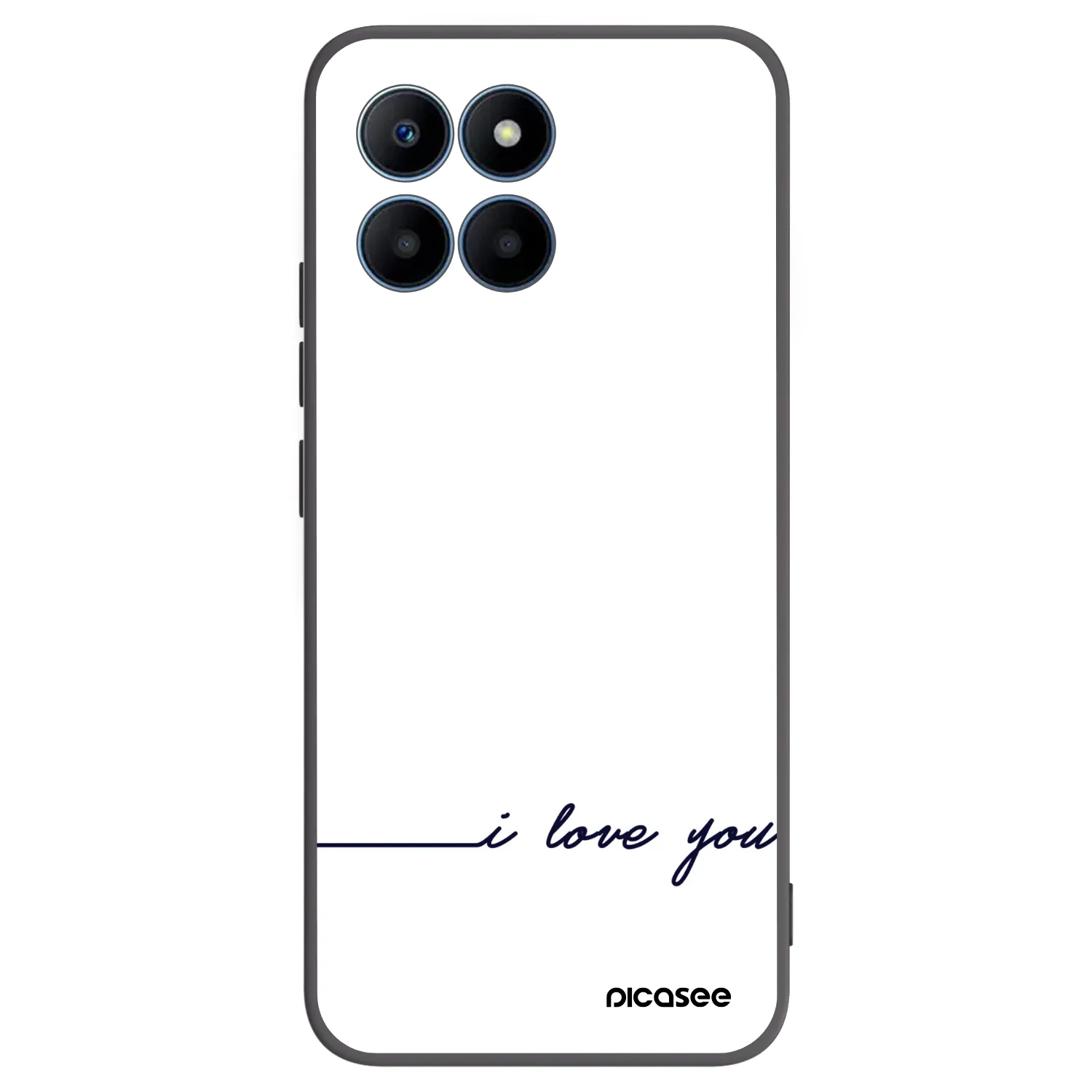 Picasee crna silikonska maskica za Honor 70 Lite - I love you