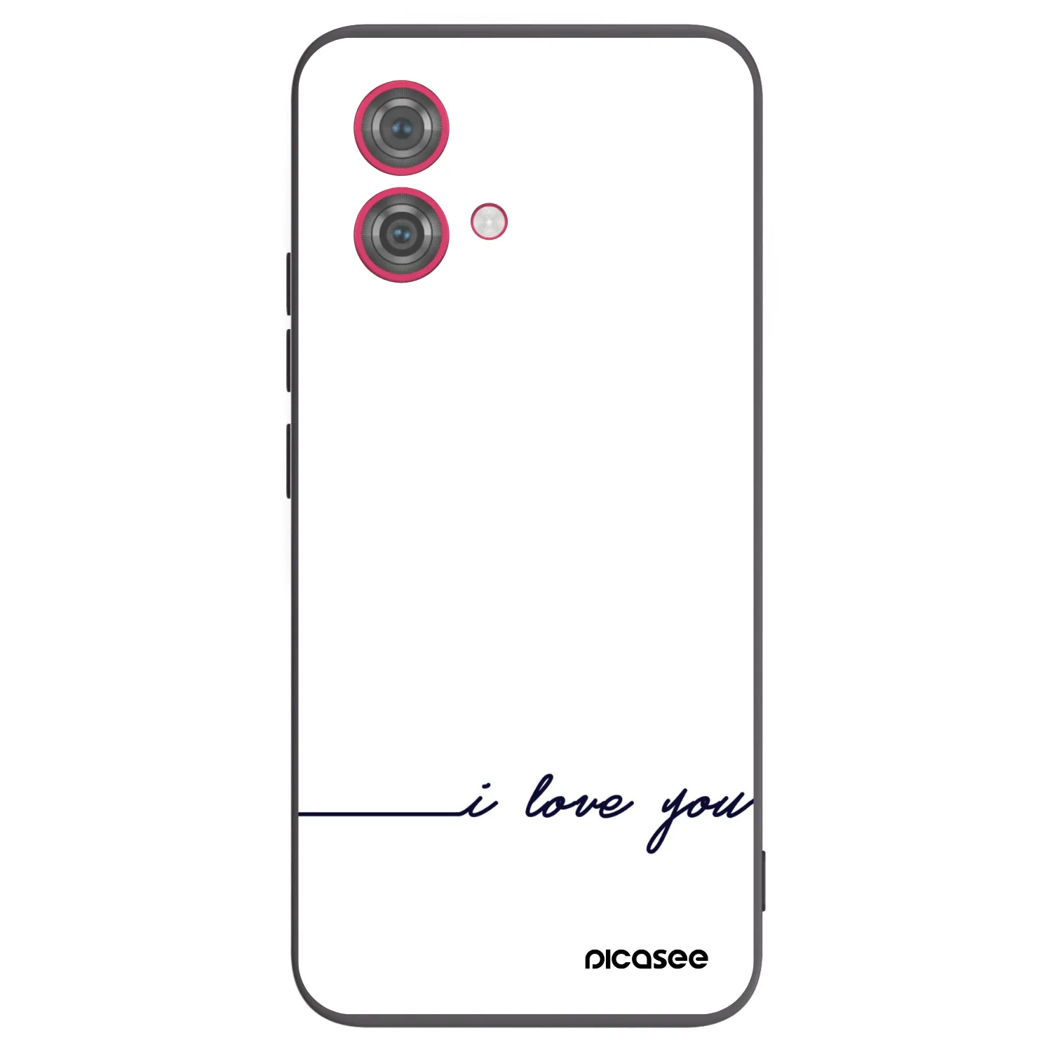 Picasee crna silikonska maskica za Motorola Moto G84 5G - I love you
