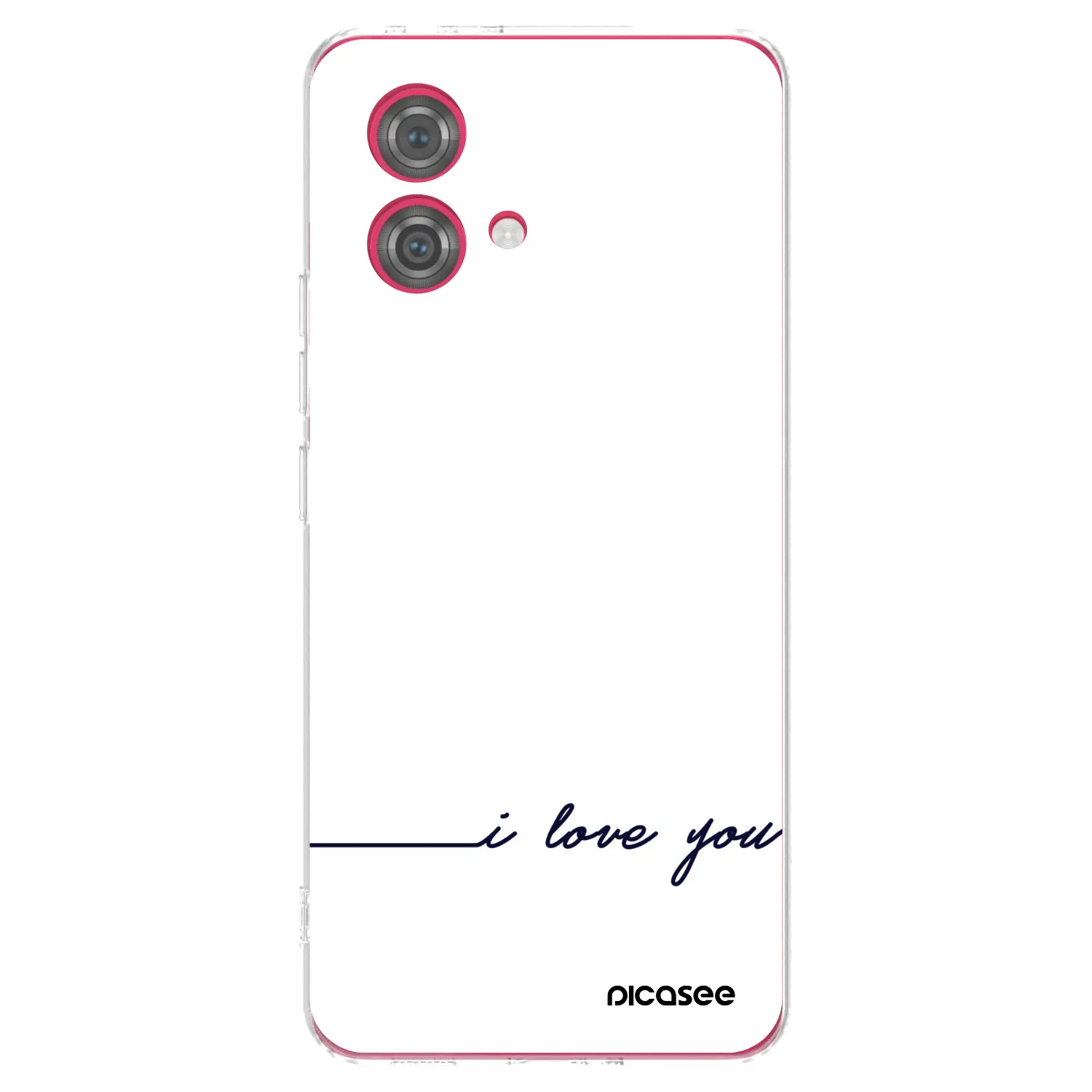 Picasee silikonska prozirna maskica za Motorola Moto G84 5G - I love you