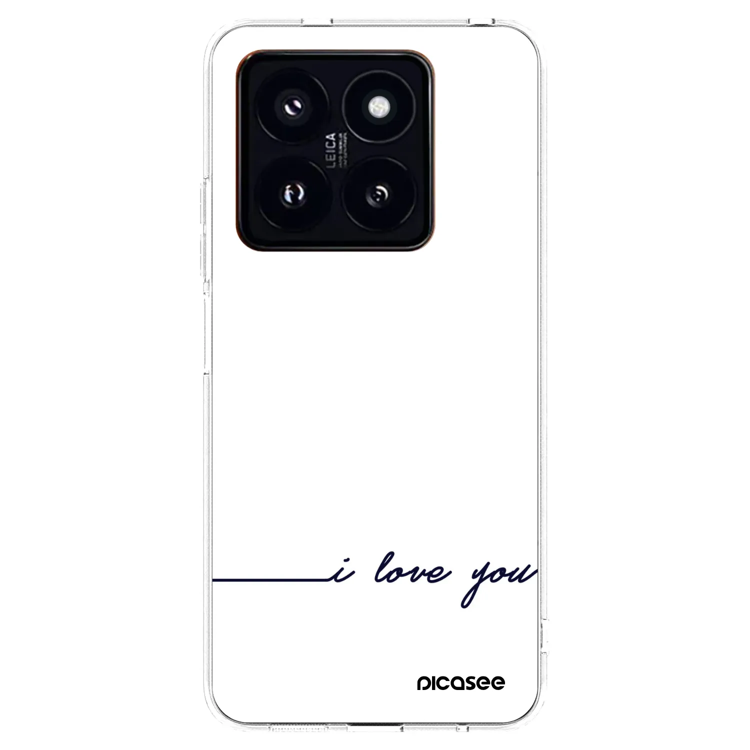 Picasee silikonska prozirna maskica za Xiaomi 14 Pro - I love you