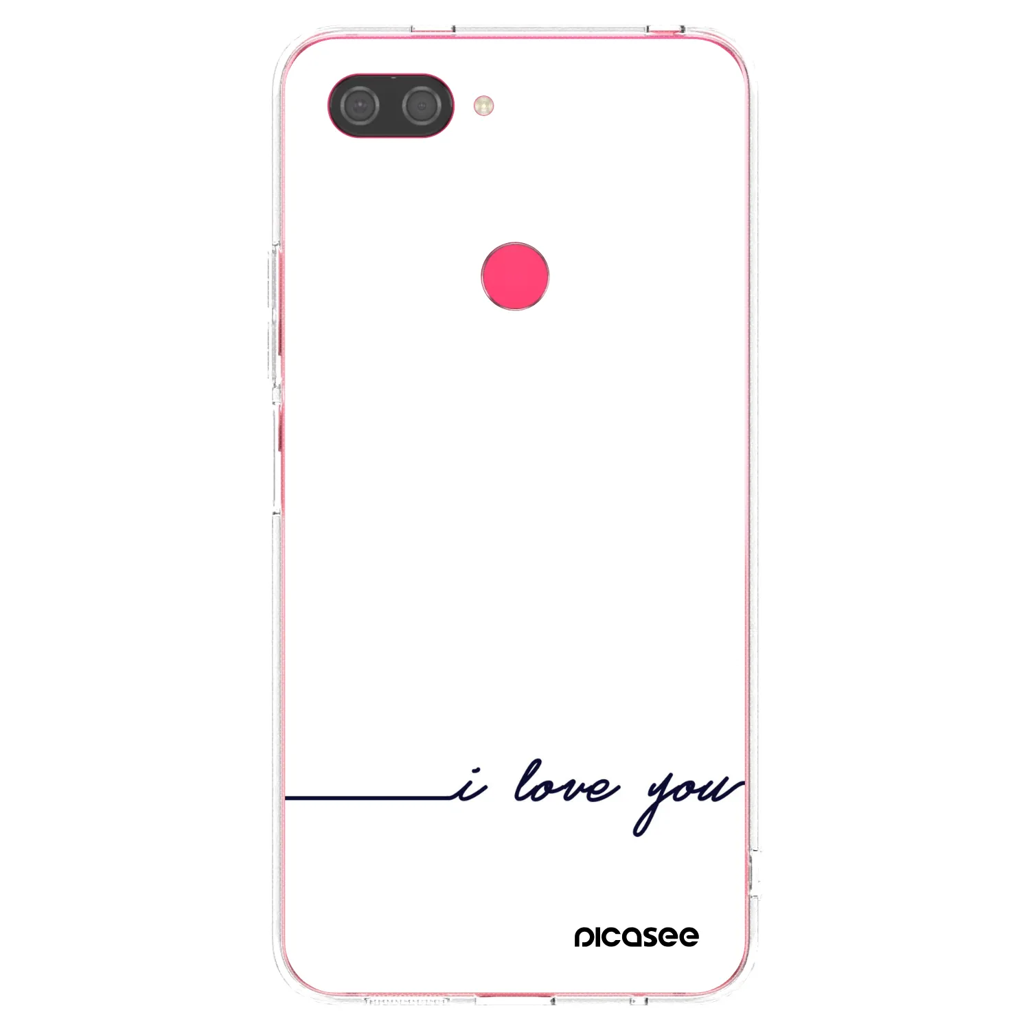 Picasee silikonska prozirna maskica za Xiaomi Mi 8 Lite - I love you