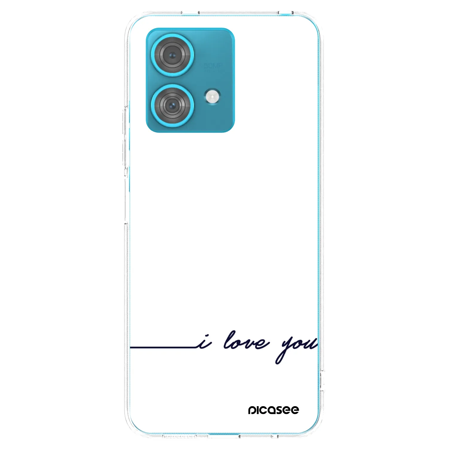Picasee silikonska prozirna maskica za Motorola Edge 40 Neo - I love you