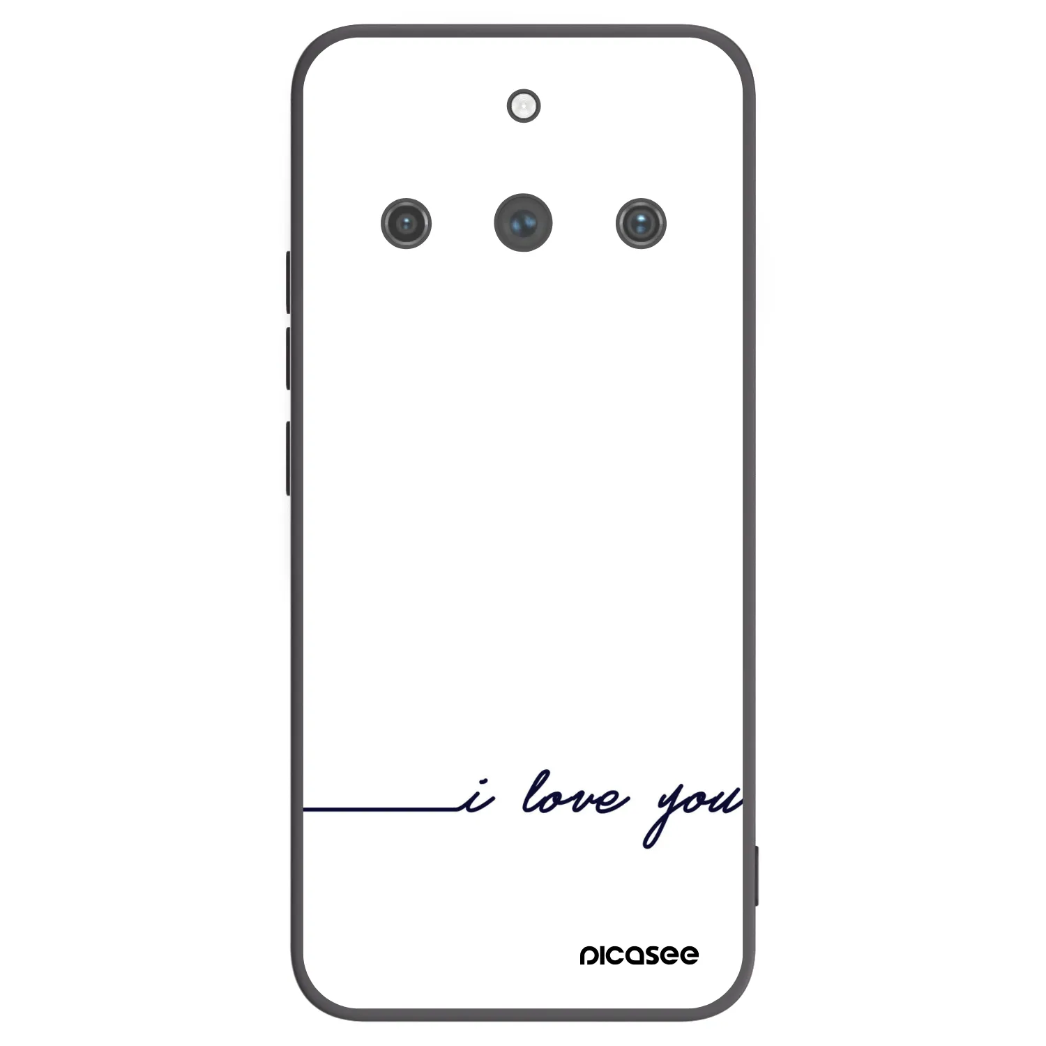 Picasee crna silikonska maskica za Realme 11 Pro+ - I love you