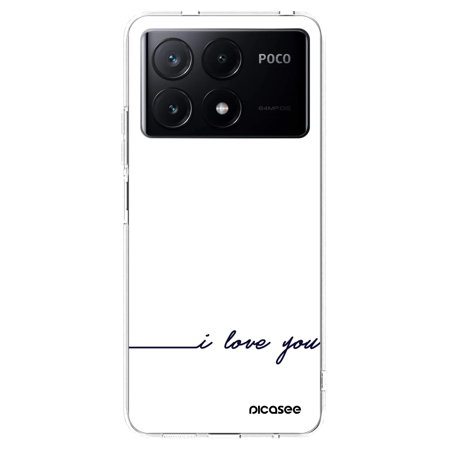 Picasee silikonska prozirna maskica za Xiaomi Poco X6 Pro - I love you
