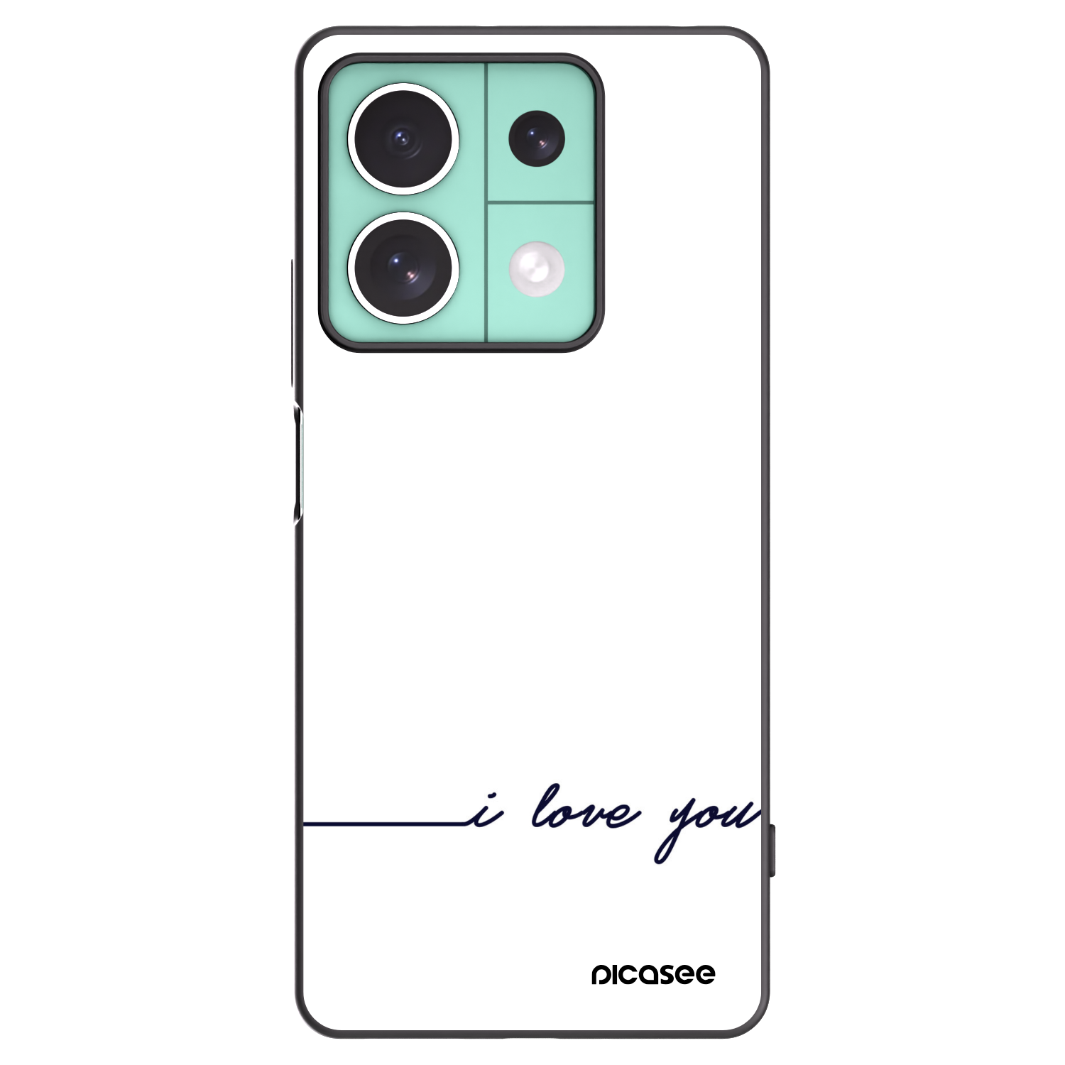 Picasee crna silikonska maskica za Xiaomi Redmi Note 13 5G - I love you