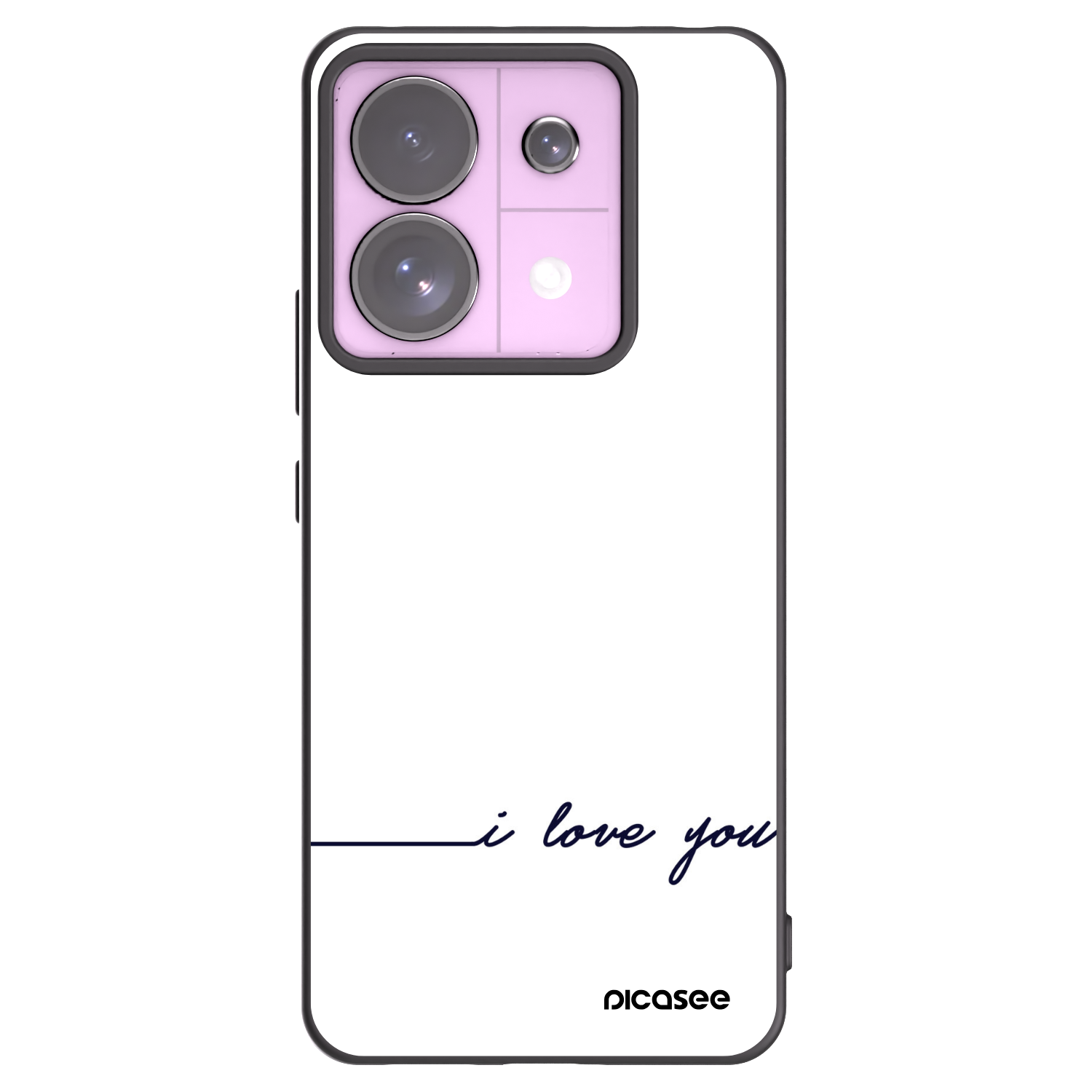 Picasee crna silikonska maskica za Xiaomi Redmi Note 13 Pro 5G - I love you