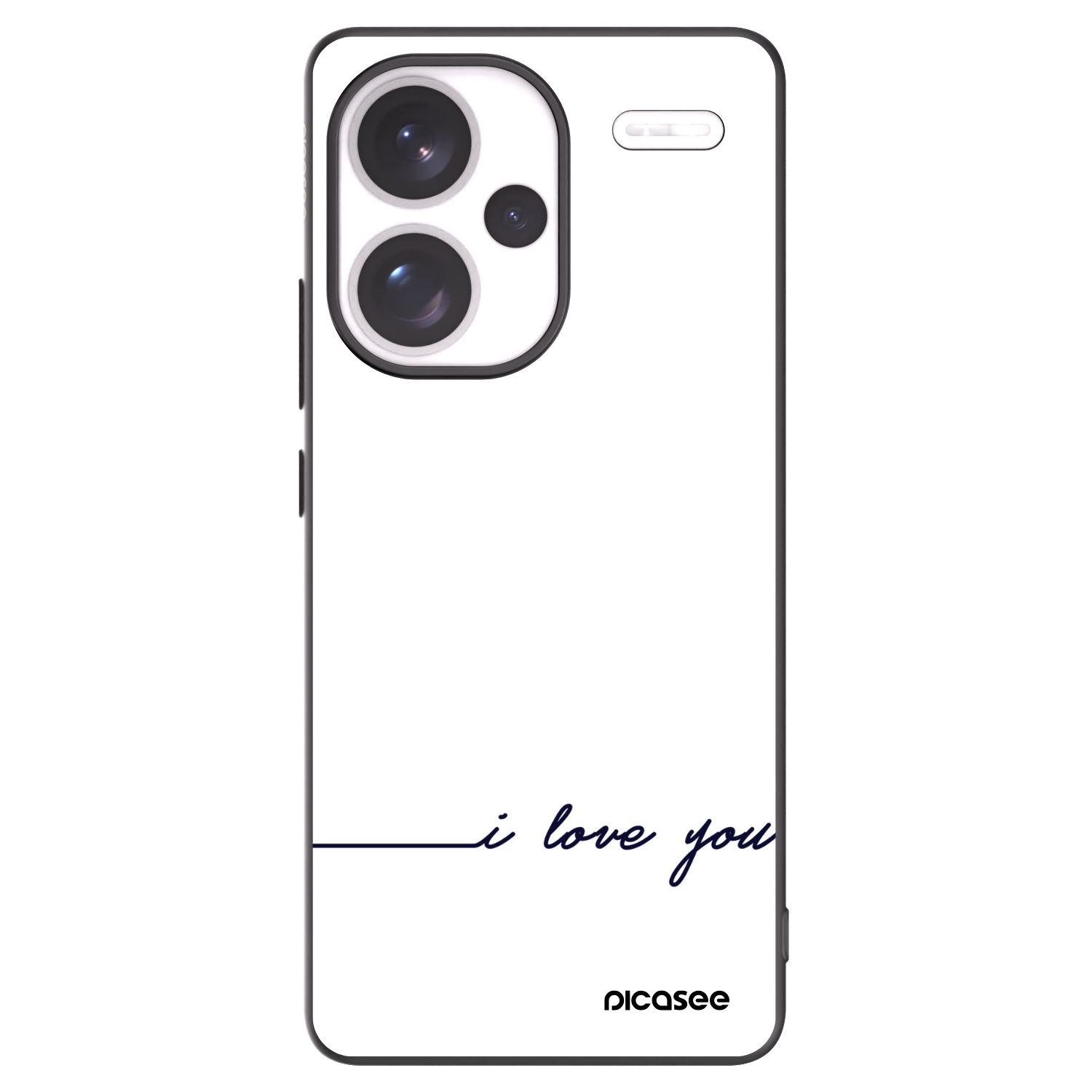 Picasee crna silikonska maskica za Xiaomi Redmi Note 13 Pro+ 5G - I love you