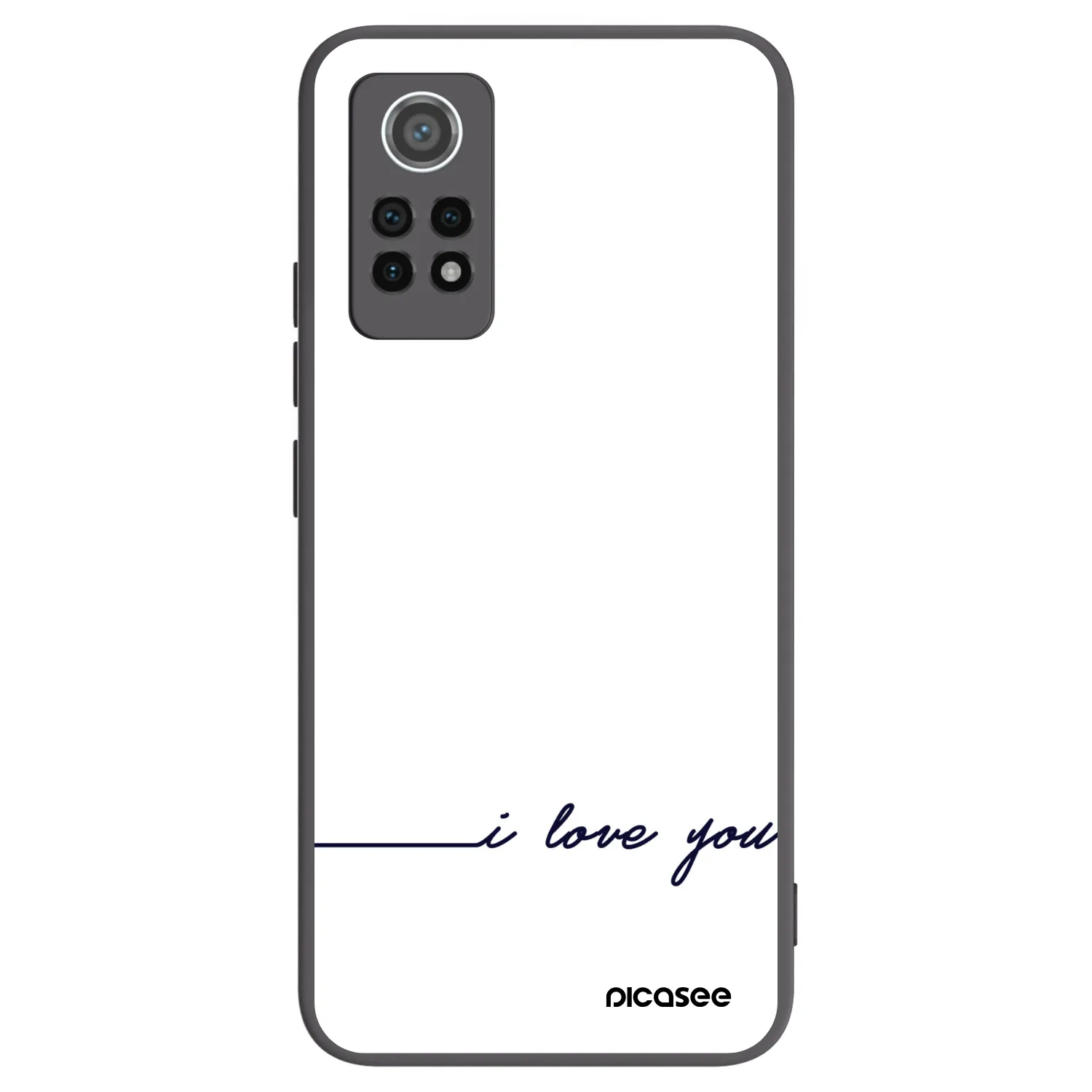 Picasee crna silikonska maskica za Xiaomi Redmi Note 12 Pro 4G - I love you