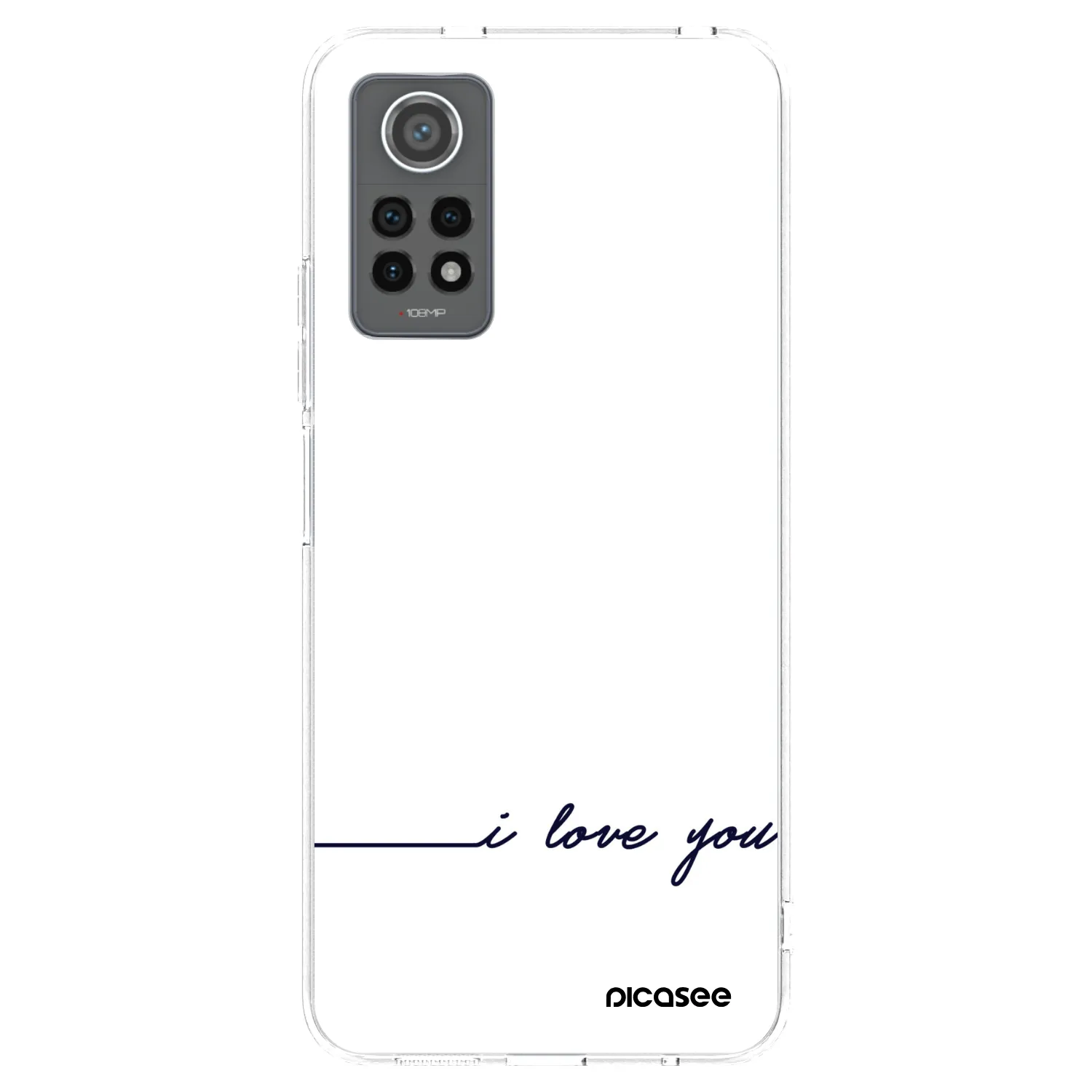 Picasee silikonska prozirna maskica za Xiaomi Redmi Note 12 Pro 4G - I love you