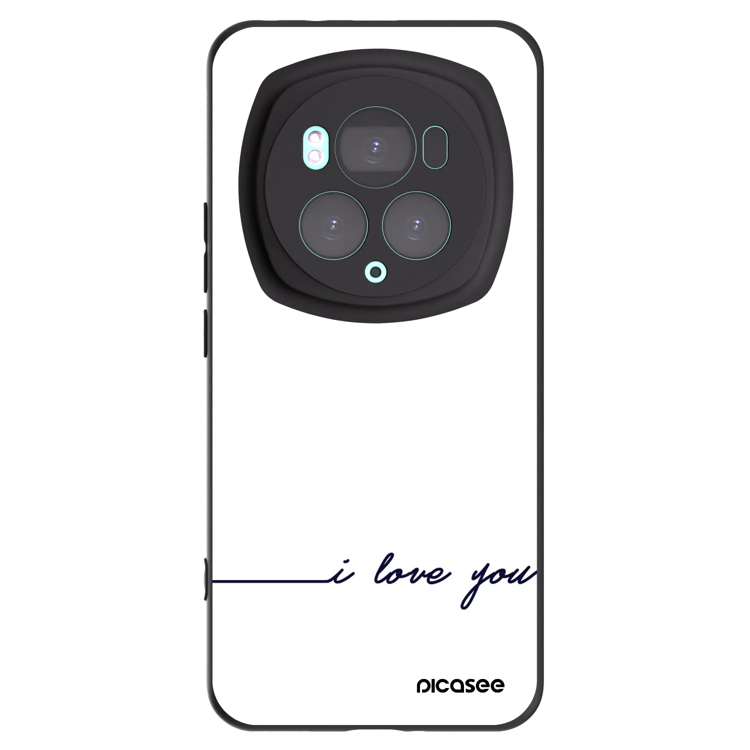 Picasee crna silikonska maskica za Honor Magic6 Pro - I love you