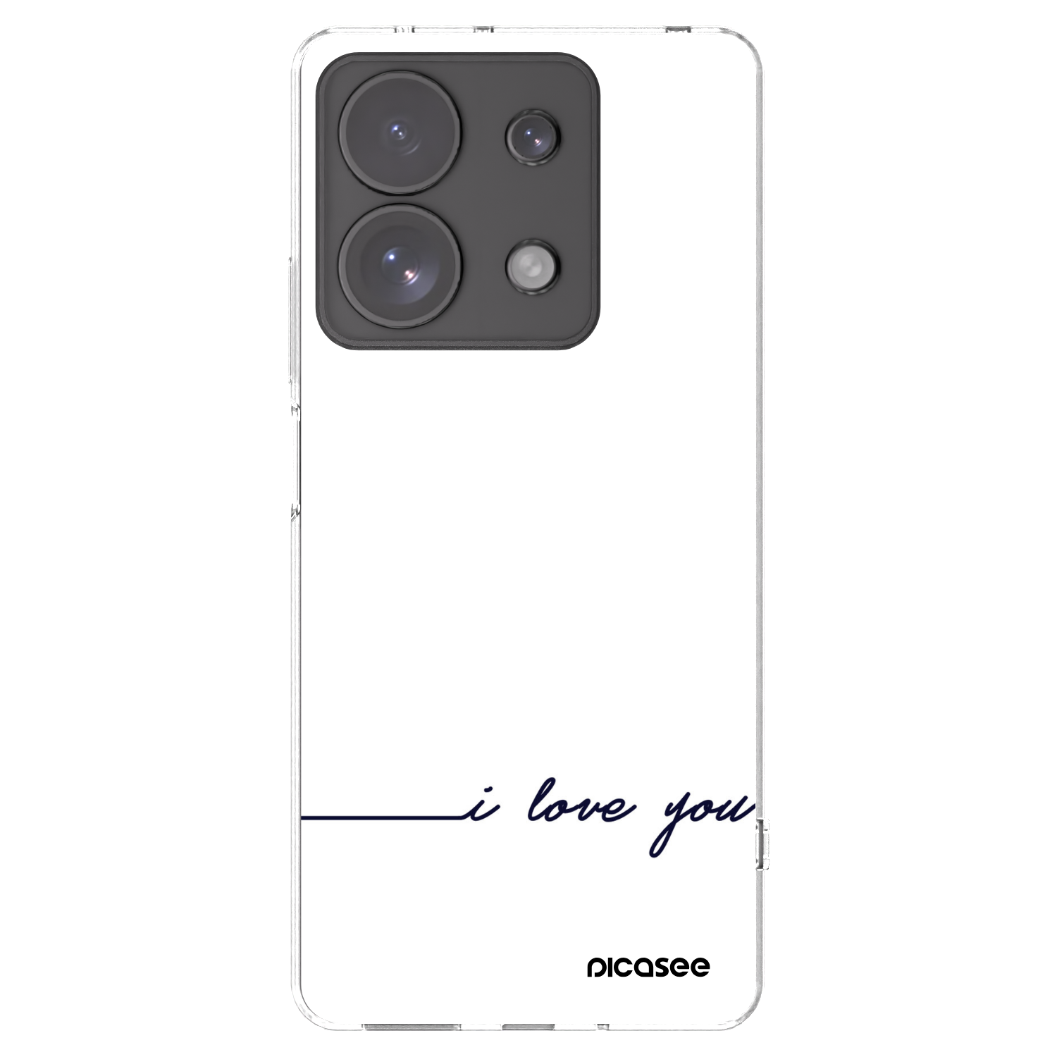 Picasee silikonska prozirna maskica za Xiaomi Redmi Note 13 Pro 4G - I love you