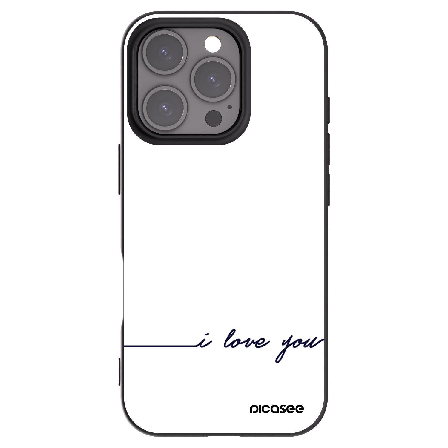 Picasee crna silikonska maskica za Apple iPhone 16 Pro - I love you