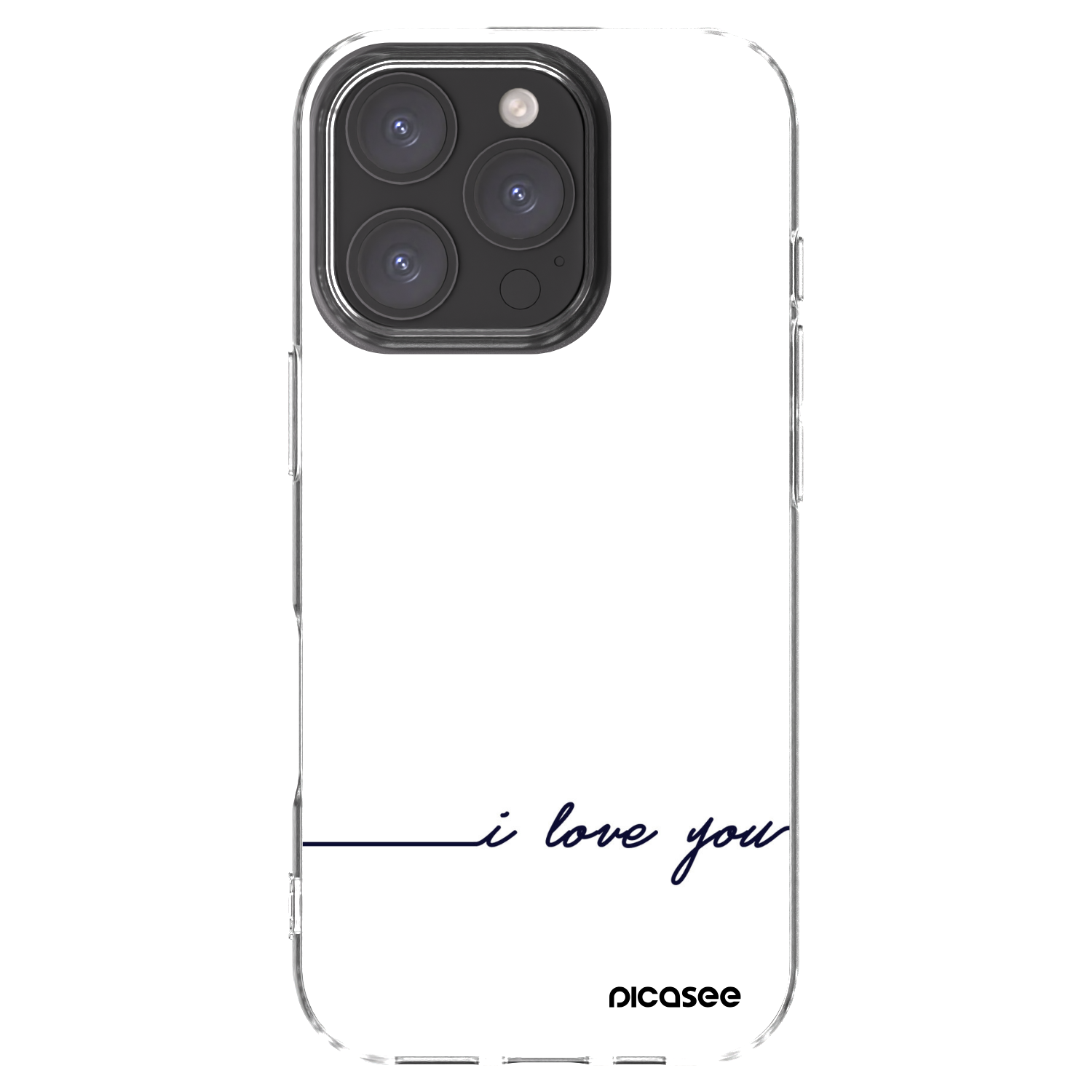 Picasee silikonska prozirna maskica za Apple iPhone 16 Pro - I love you