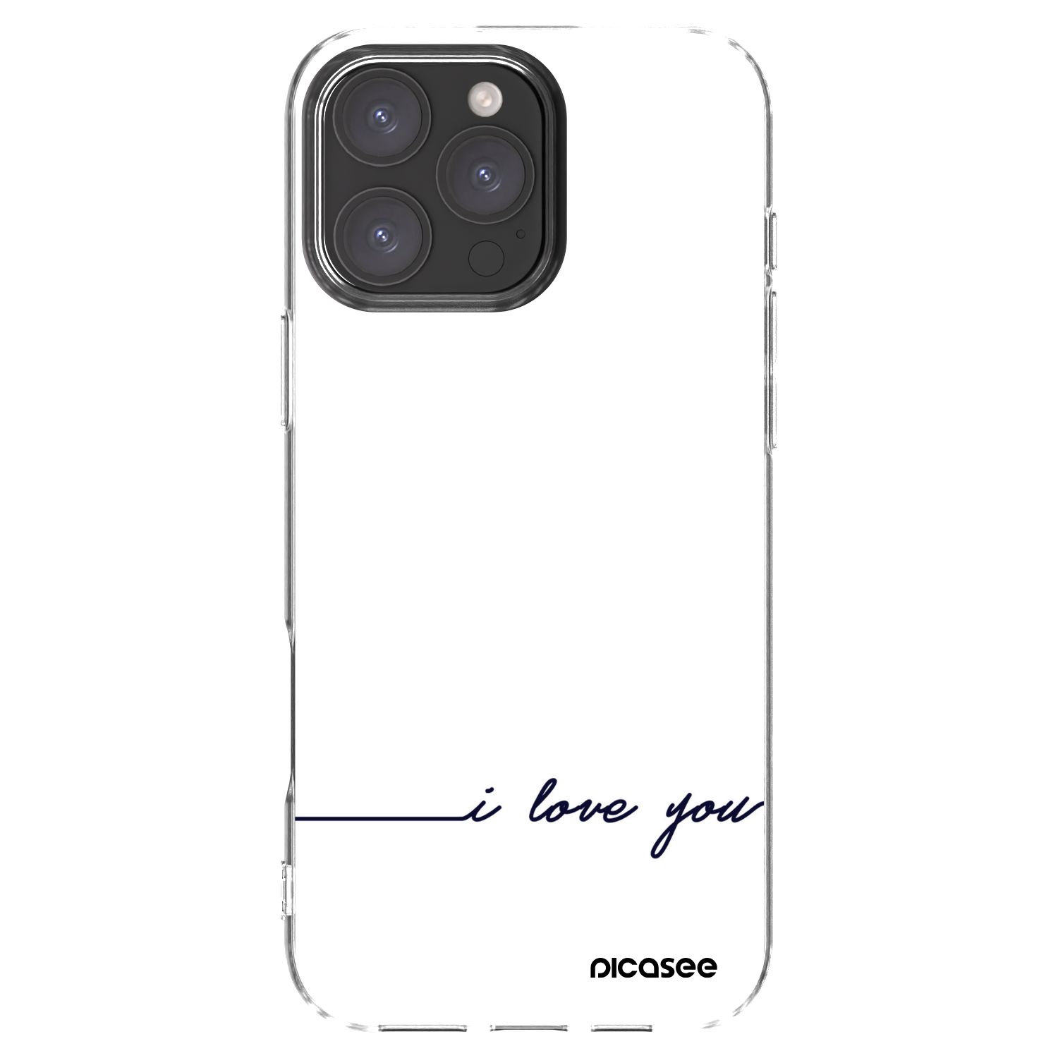 Picasee silikonska prozirna maskica za Apple iPhone 16 Pro Max - I love you