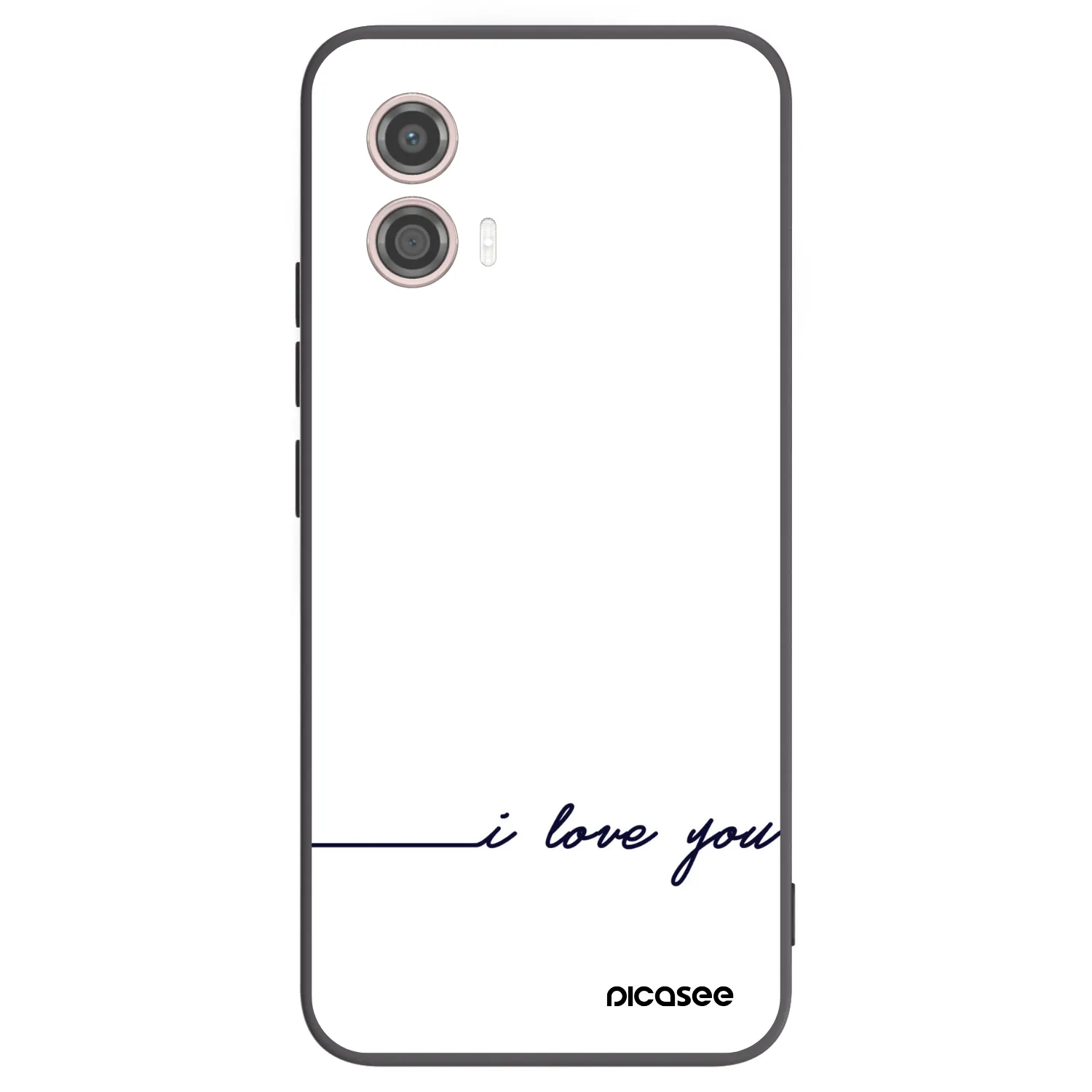 Picasee crna silikonska maskica za Motorola Moto G53 5G - I love you