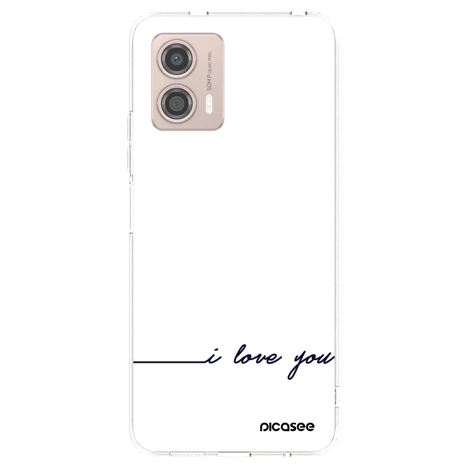 Picasee silikonska prozirna maskica za Motorola Moto G53 5G - I love you