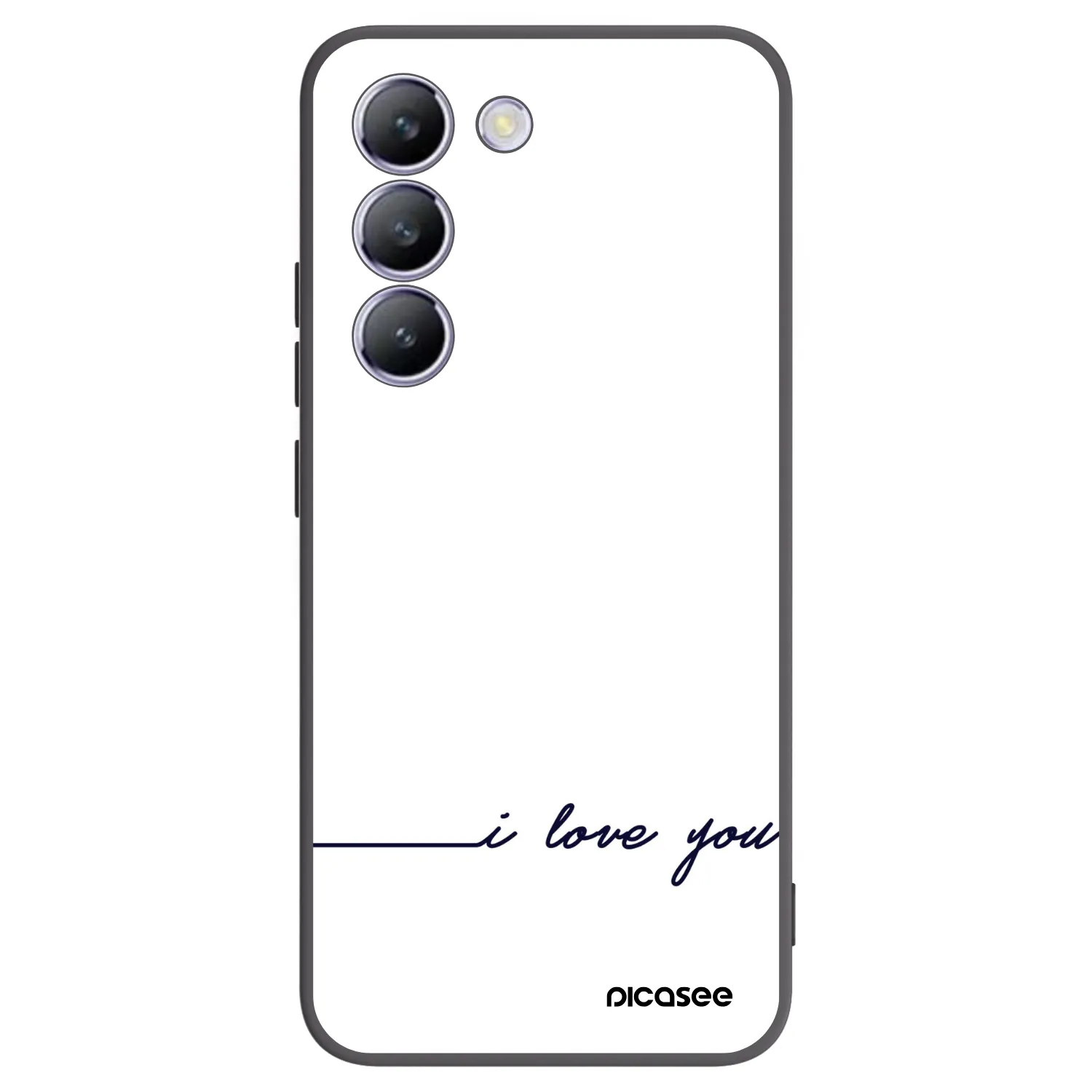 Picasee crna silikonska maskica za Vivo V40 SE 5G - I love you