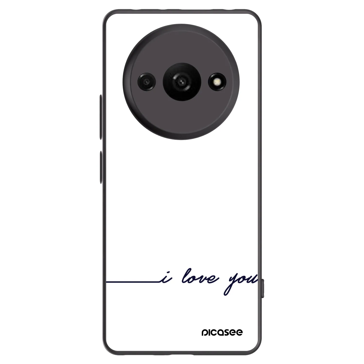 Picasee crna silikonska maskica za Xiaomi Redmi A3 - I love you