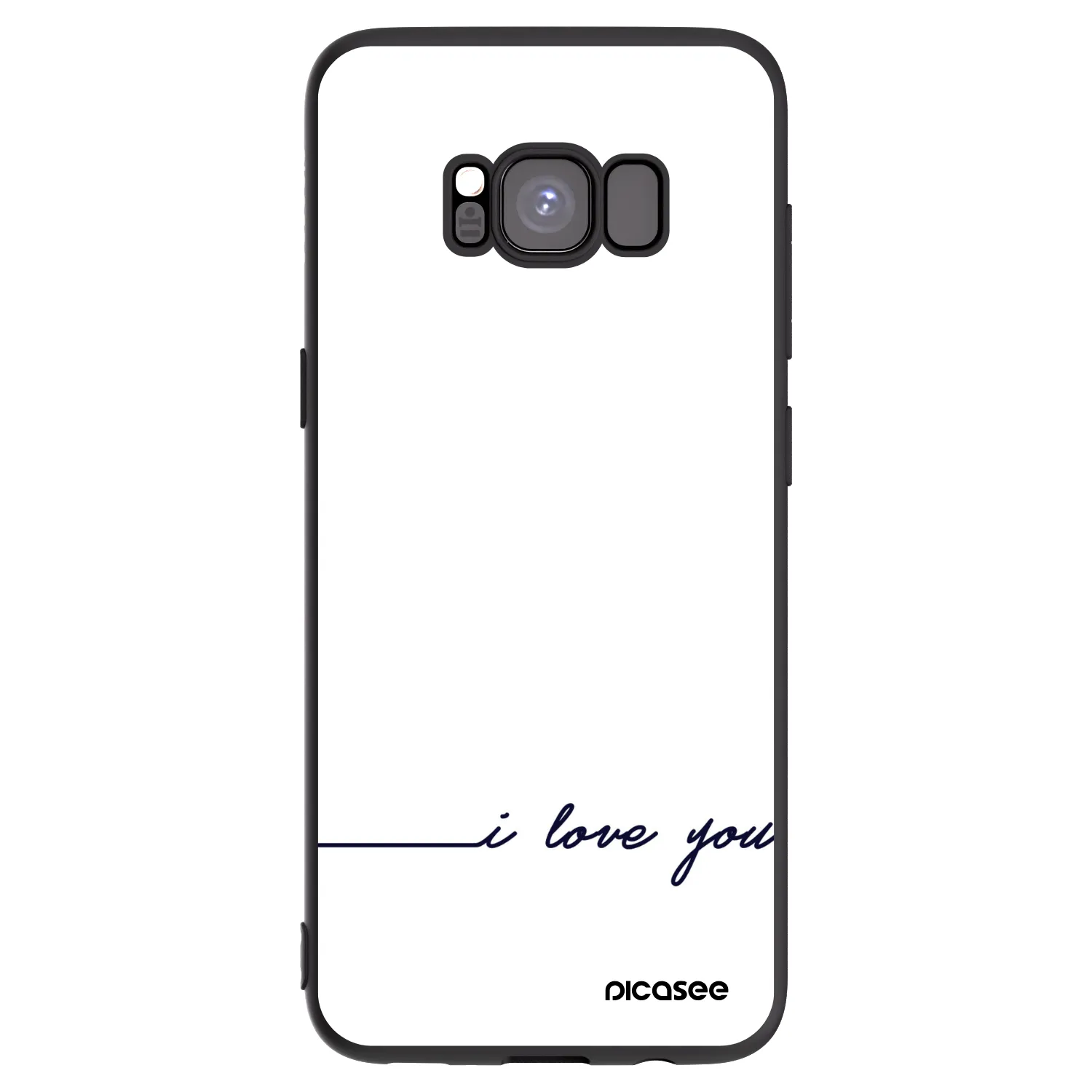 Picasee crna silikonska maskica za Samsung Galaxy S8 G950F - I love you