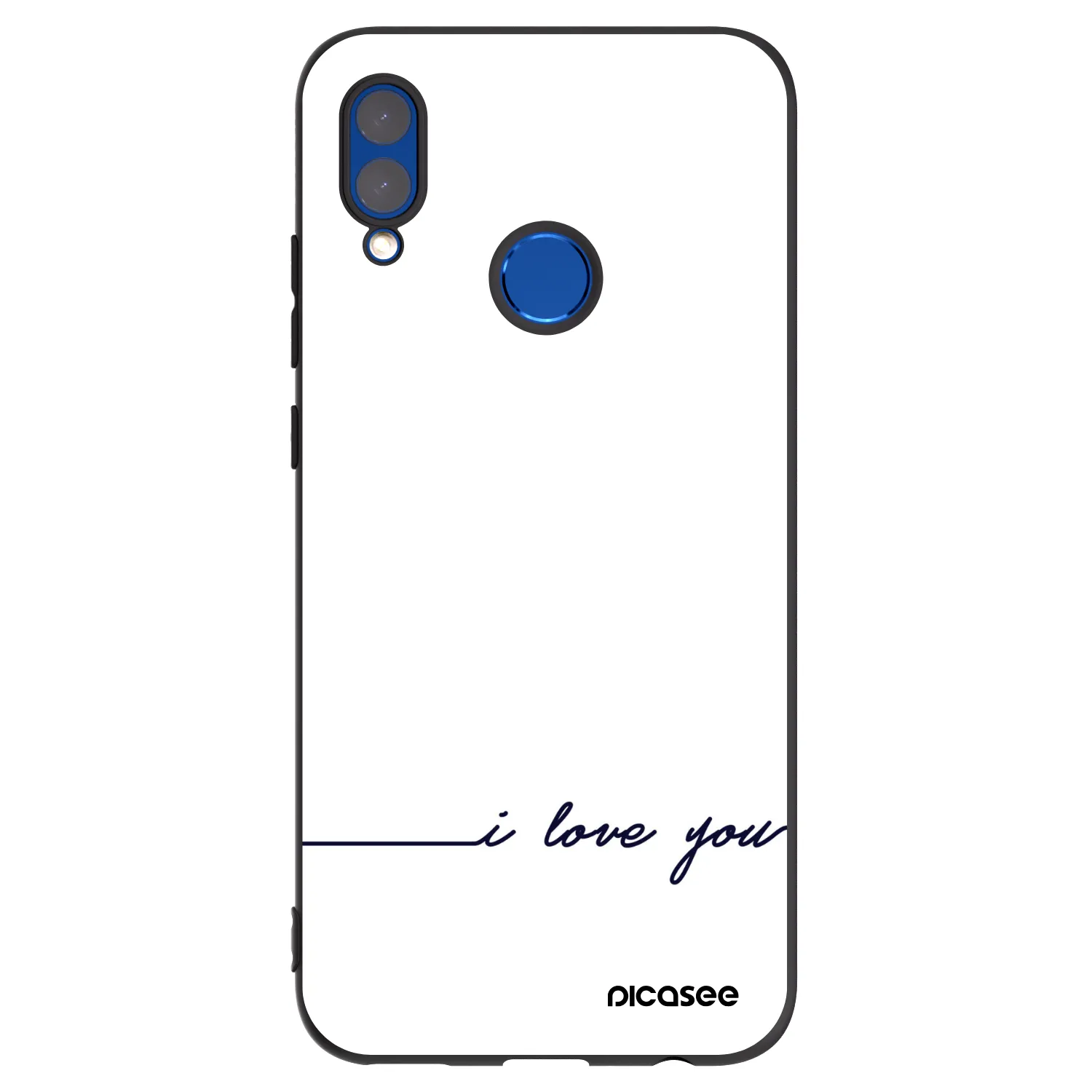 Picasee crna silikonska maskica za Honor 10 Lite - I love you