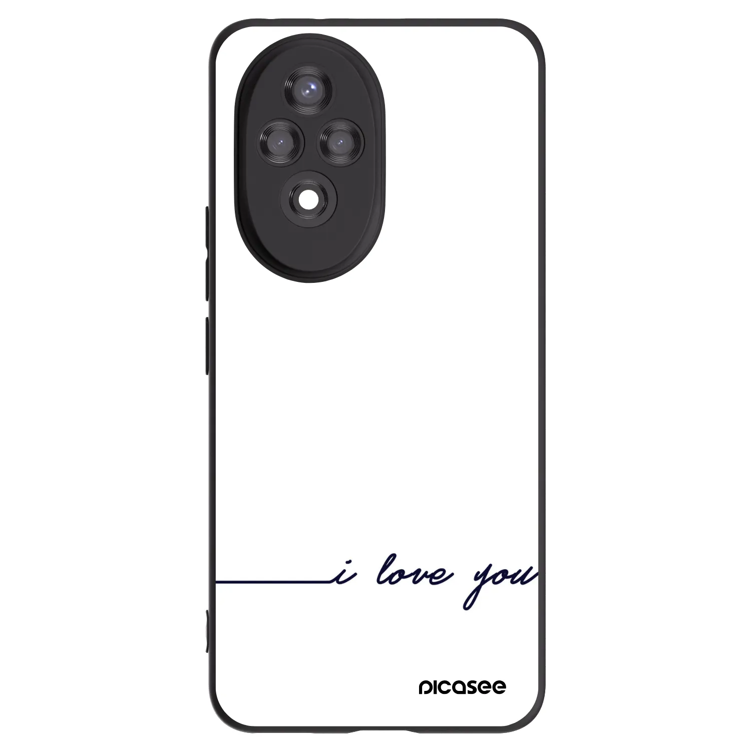 Picasee crna silikonska maskica za Honor 200 5G - I love you