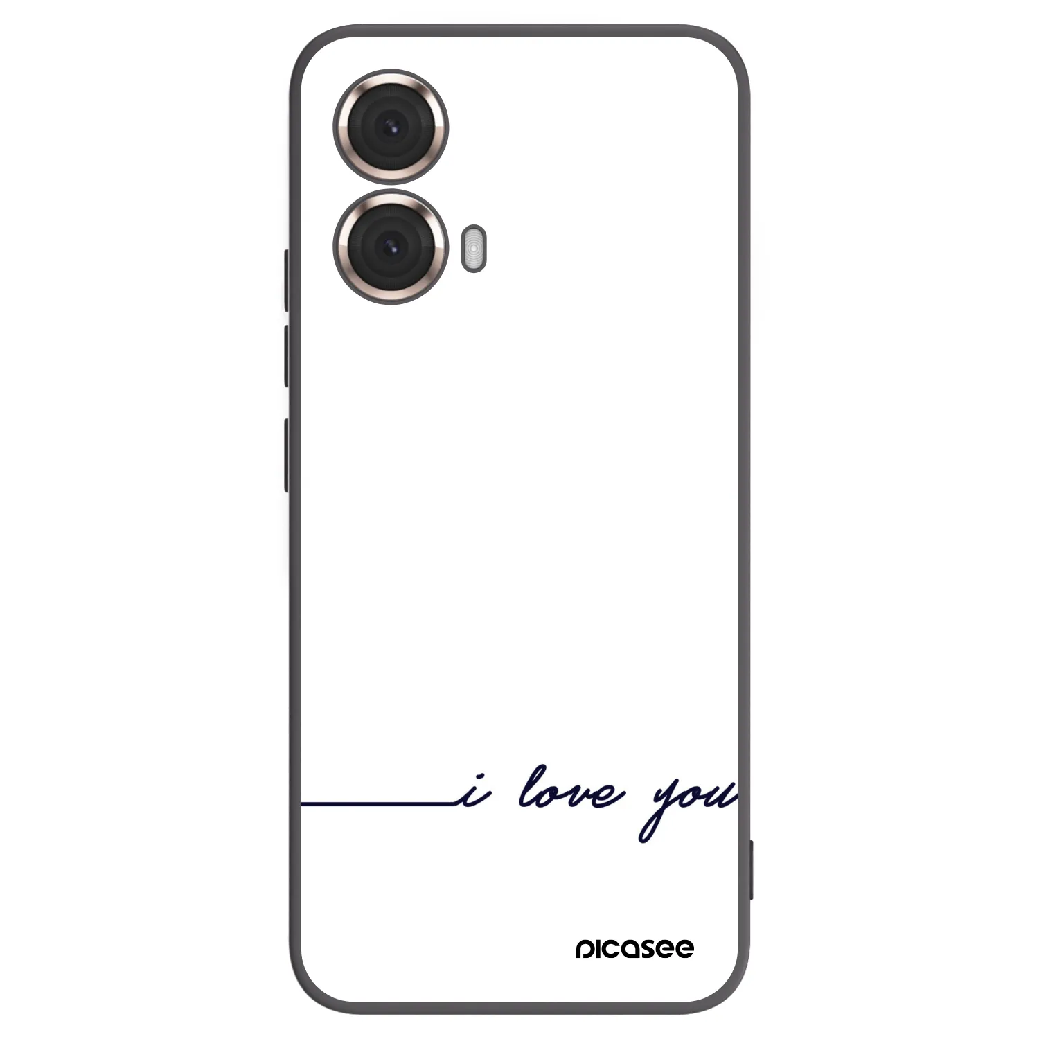 Picasee crna silikonska maskica za Motorola Moto G85 - I love you