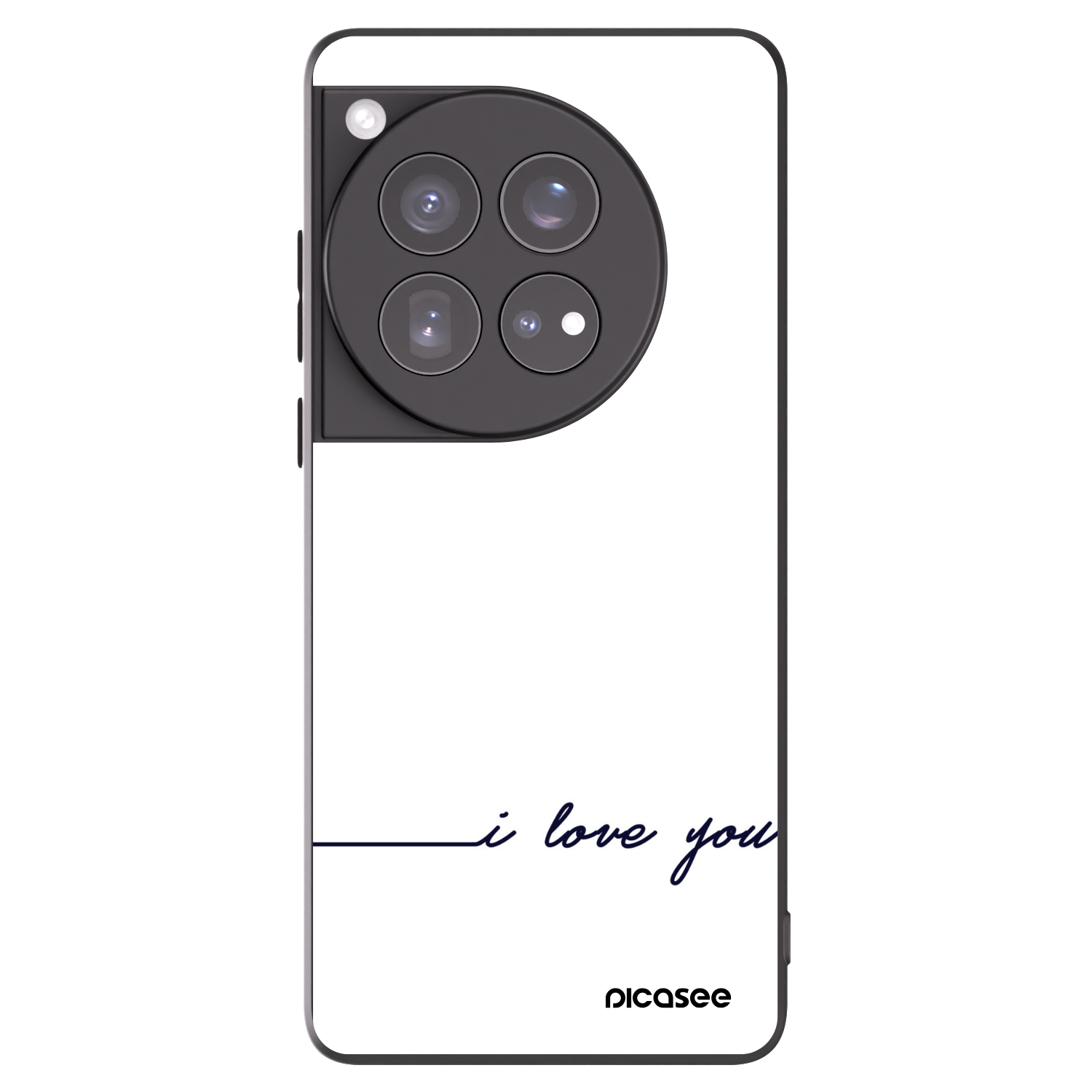 Picasee crna silikonska maskica za OnePlus 12 5G - I love you