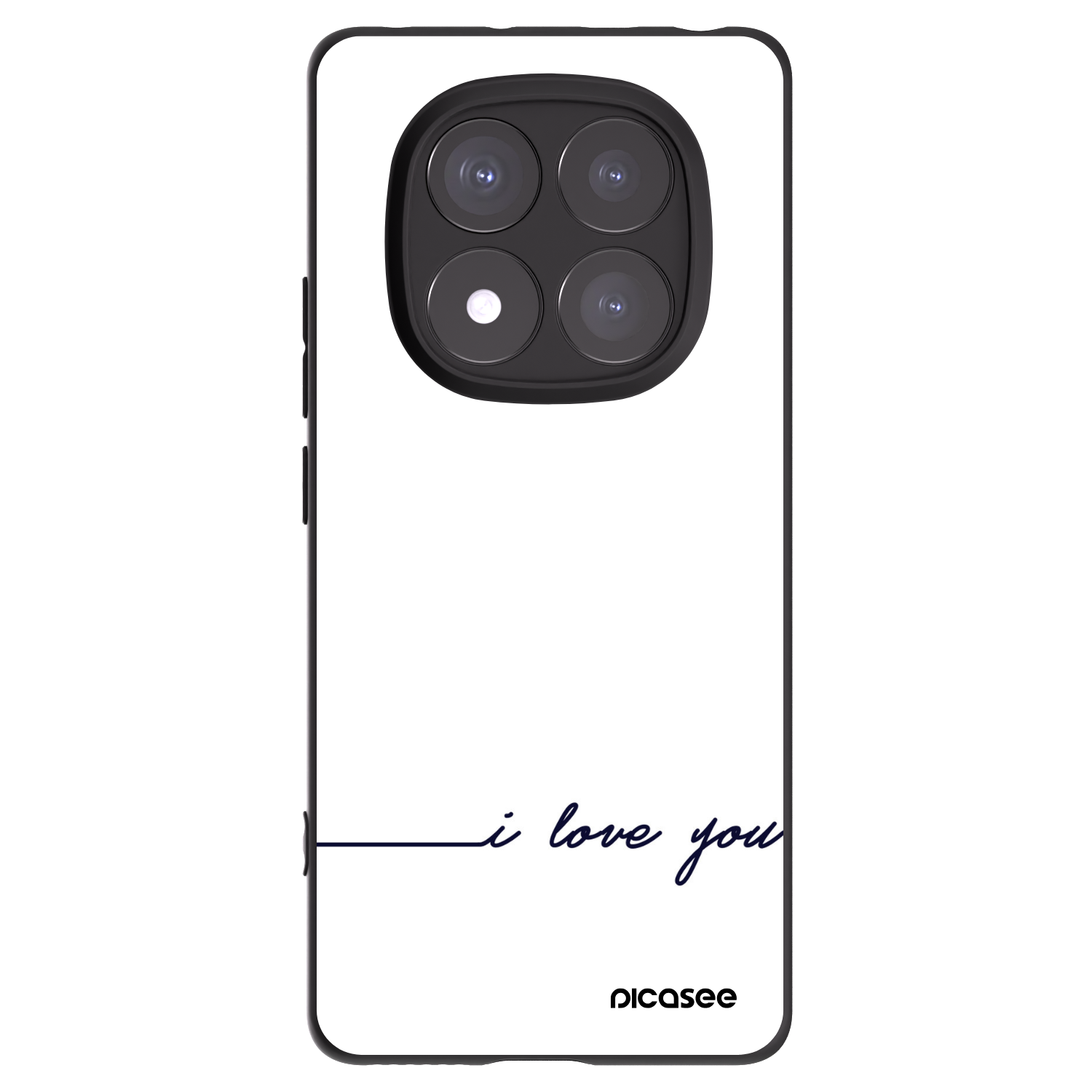 Picasee crna silikonska maskica za Xiaomi Redmi Note 14 Pro 5G - I love you
