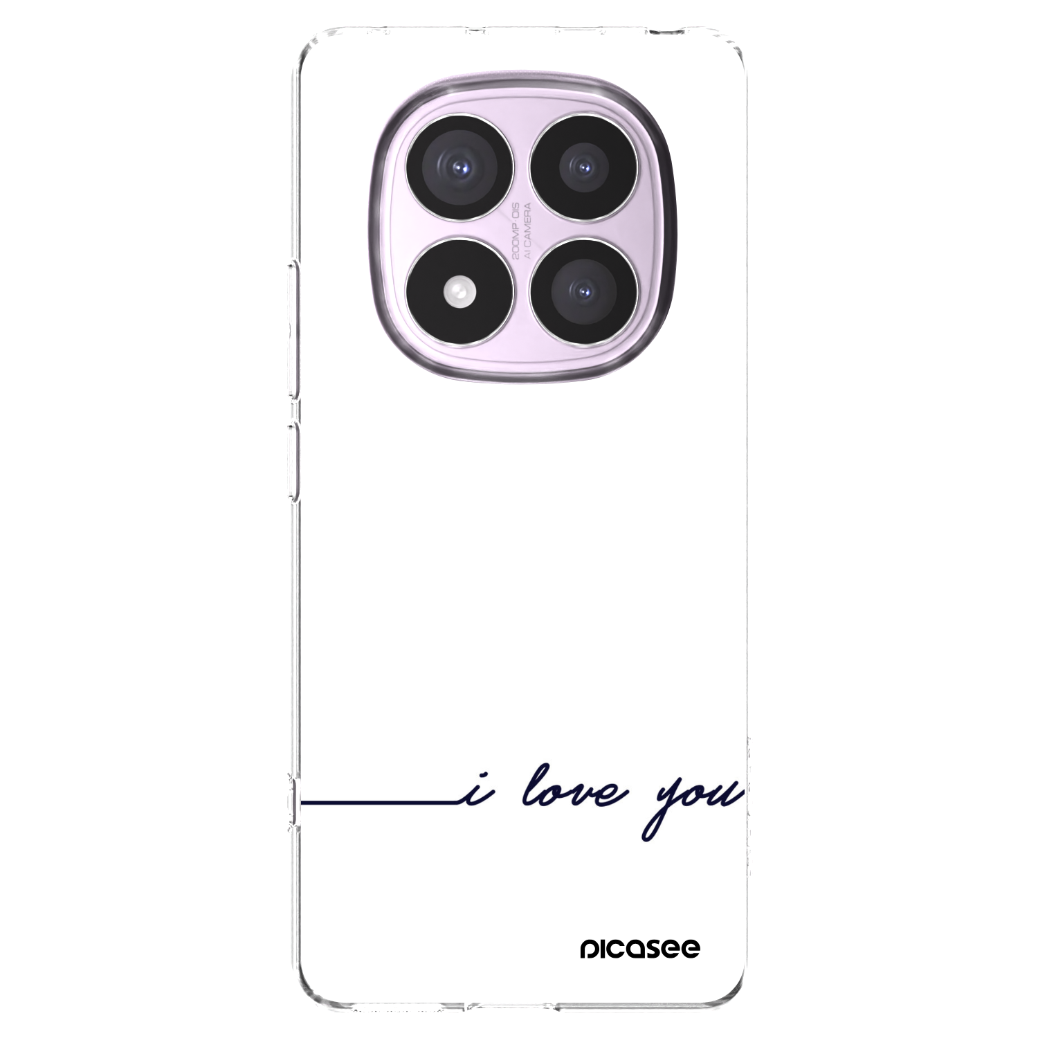 Picasee silikonska prozirna maskica za Xiaomi Redmi Note 14 Pro 5G - I love you