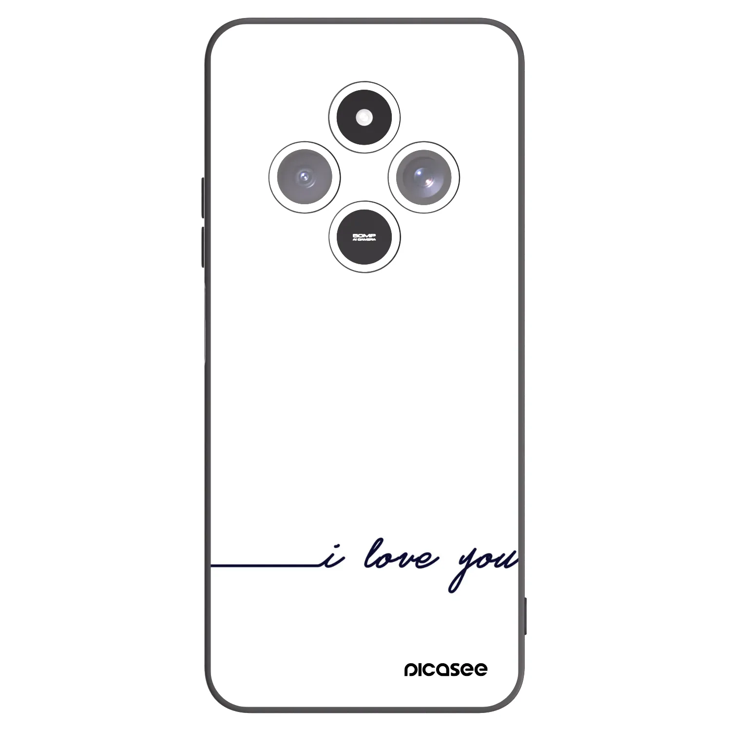 Picasee crna silikonska maskica za Xiaomi Redmi 14C - I love you