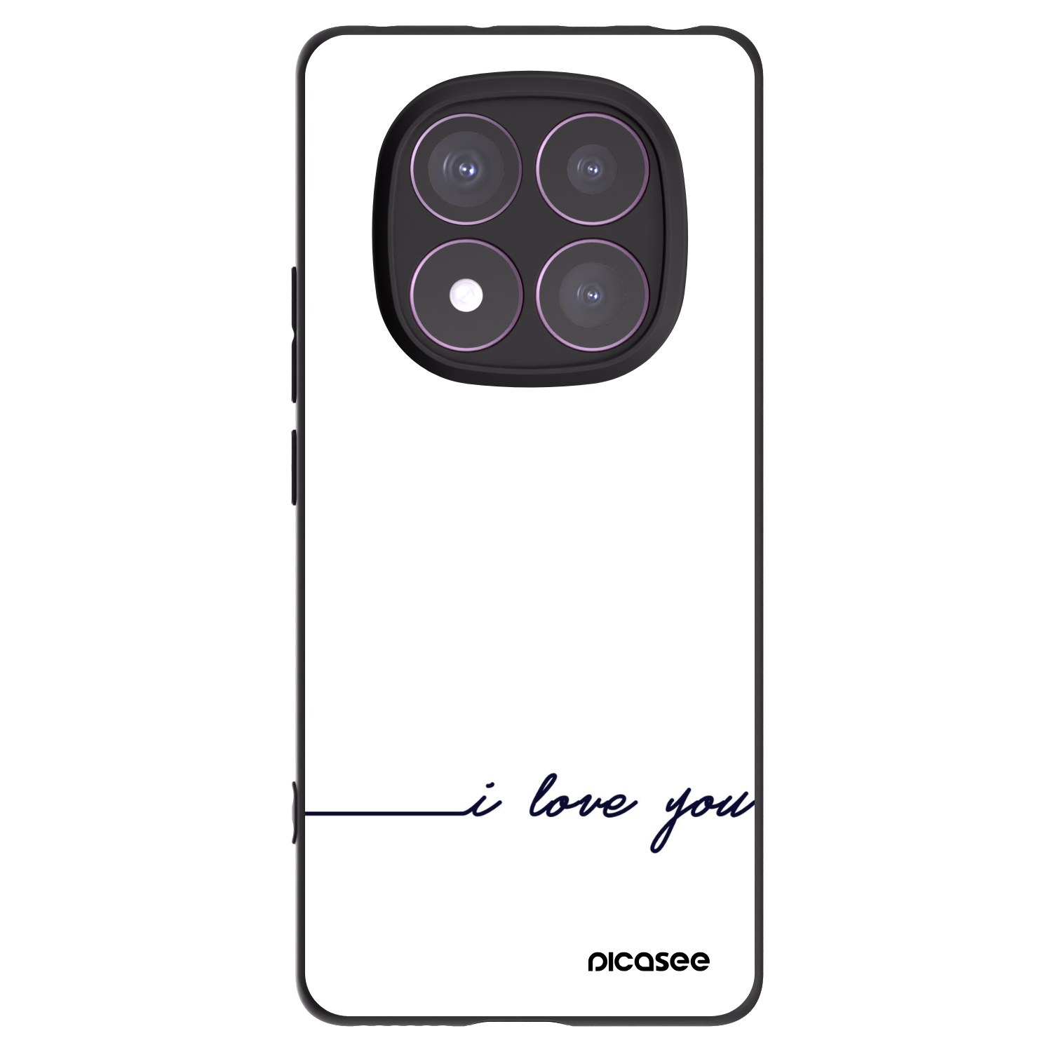 Picasee crna silikonska maskica za Xiaomi Redmi Note 14 Pro 4G - I love you