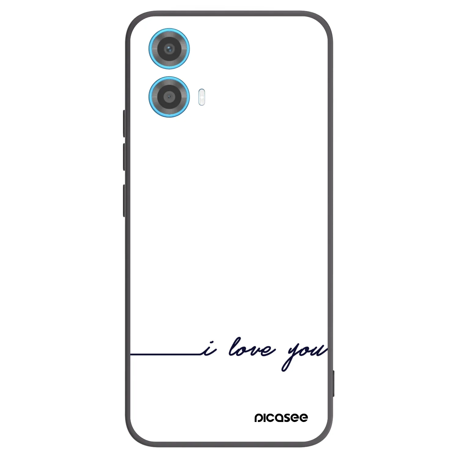 Picasee crna silikonska maskica za Motorola Moto G34 5G - I love you