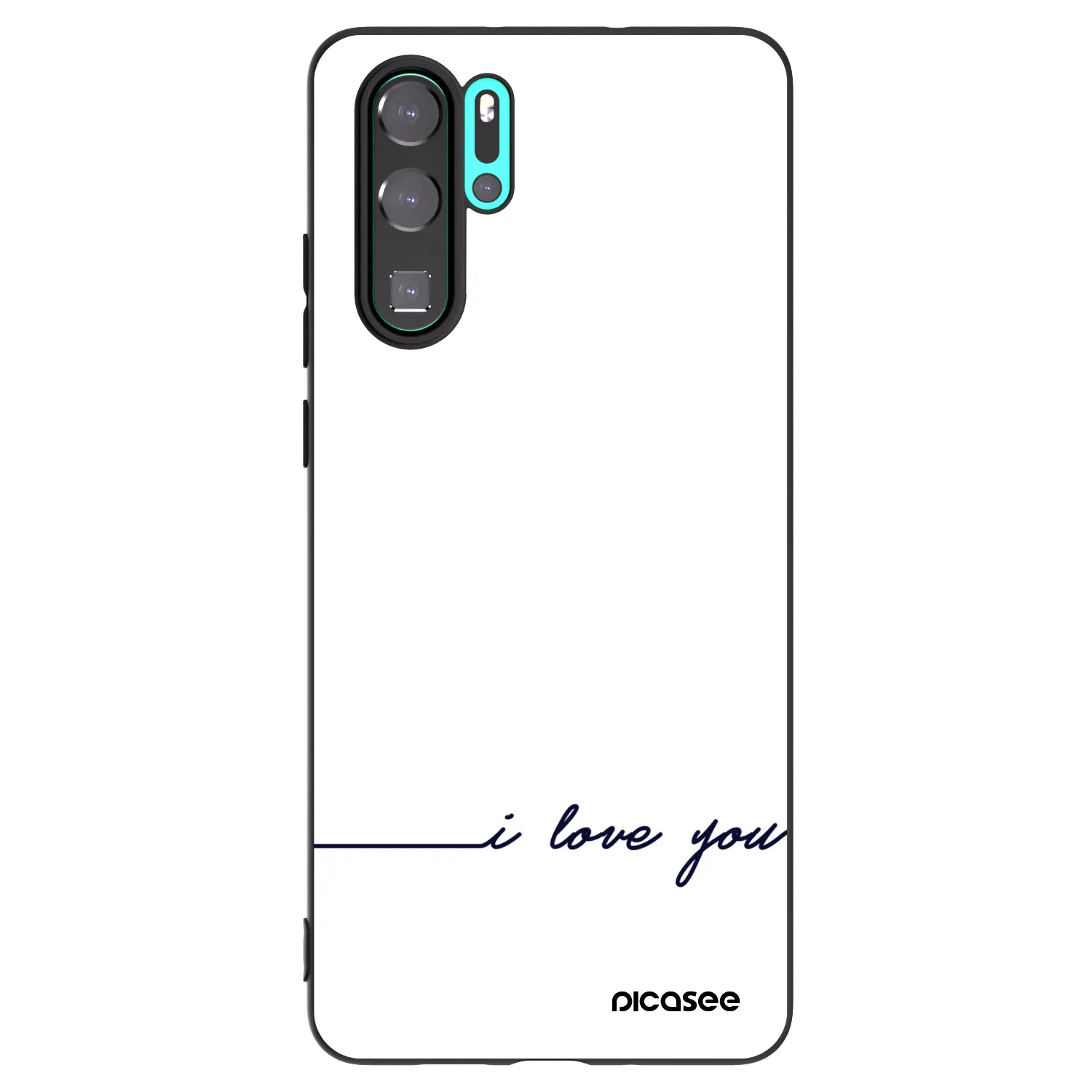 Picasee crna silikonska maskica za Huawei P30 Pro - I love you