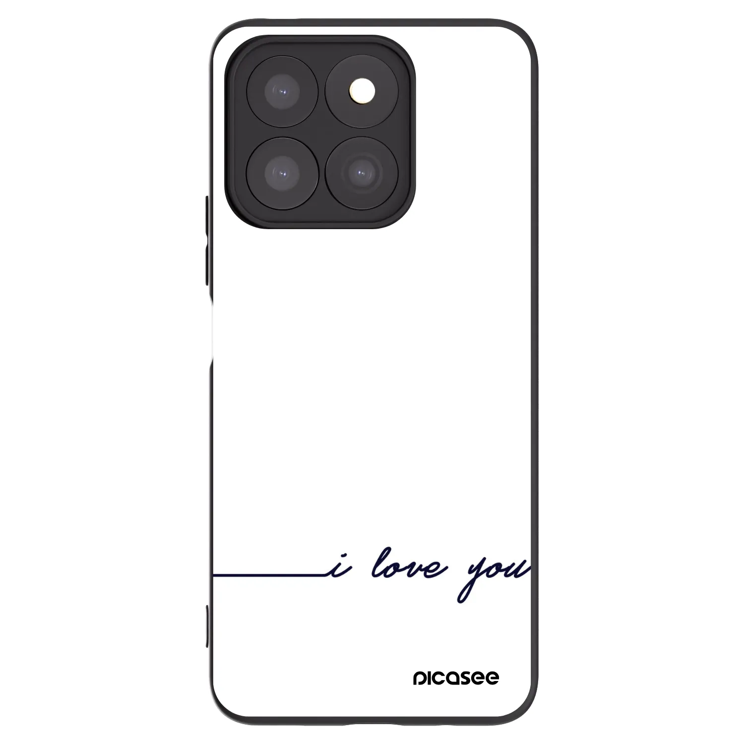 Picasee crna silikonska maskica za Honor X8c - I love you