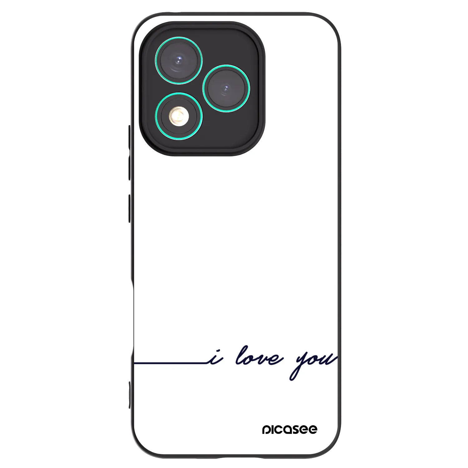 Picasee crna silikonska maskica za Honor 400 Lite 5G - I love you