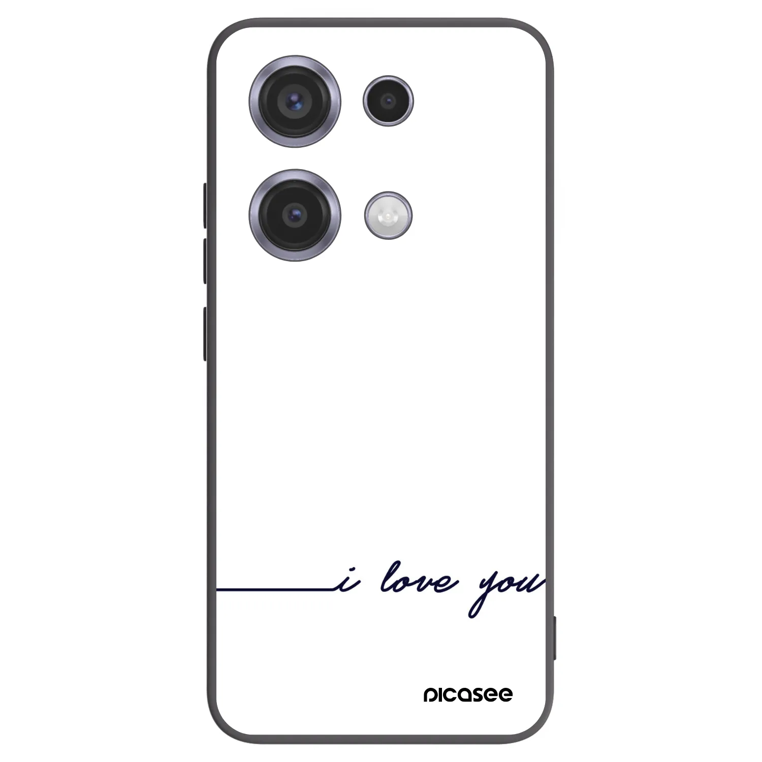 Picasee crna silikonska maskica za Xiaomi Redmi Note 14S - I love you