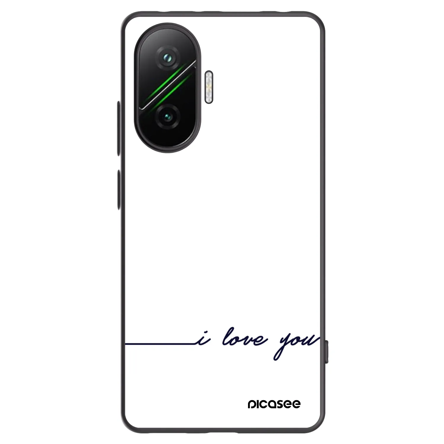 Picasee crna silikonska maskica za Xiaomi Poco F7 5G - I love you