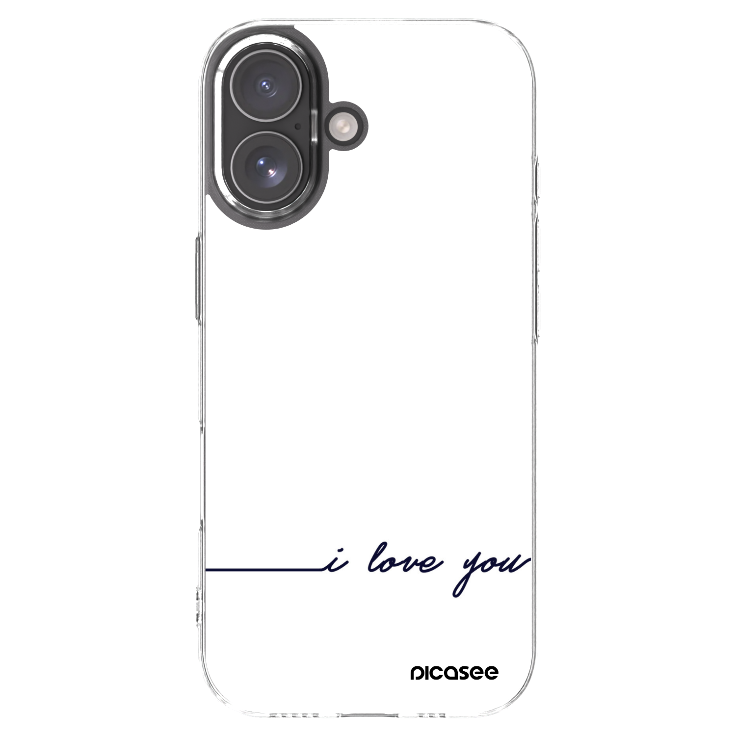 Picasee silikonska prozirna maskica za Apple iPhone 17 - I love you