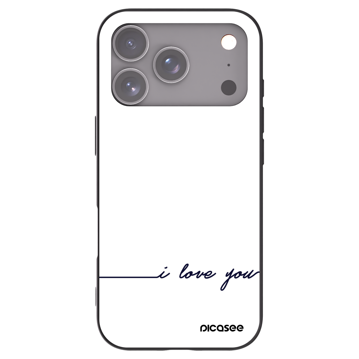Picasee crna silikonska maskica za Apple iPhone 17 Pro - I love you