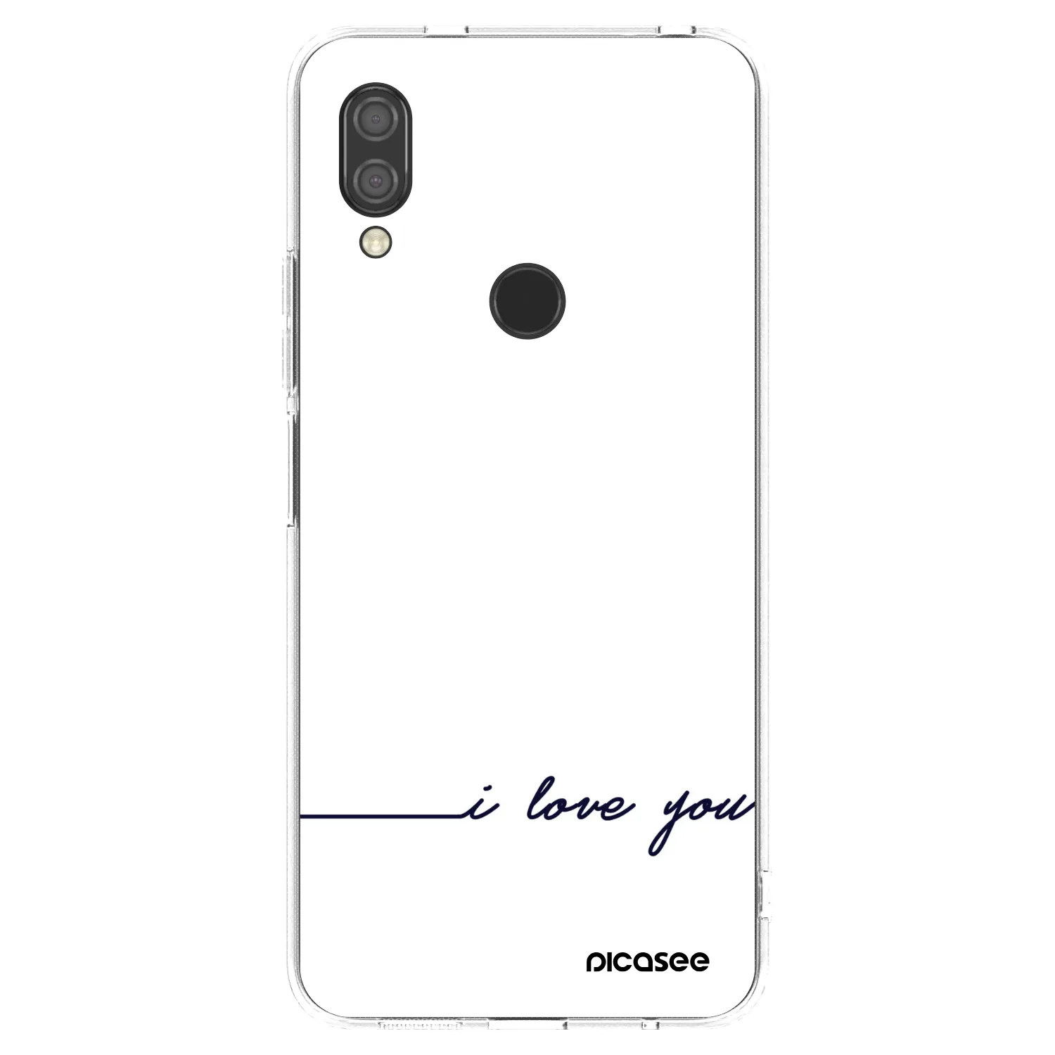 Picasee silikonska prozirna maskica za Xiaomi Redmi 7 - I love you