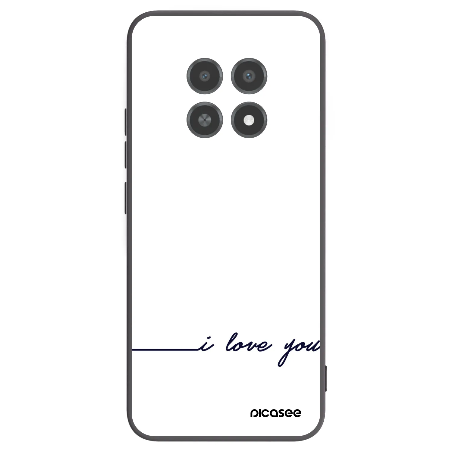 Picasee crna silikonska maskica za Realme 12X - I love you