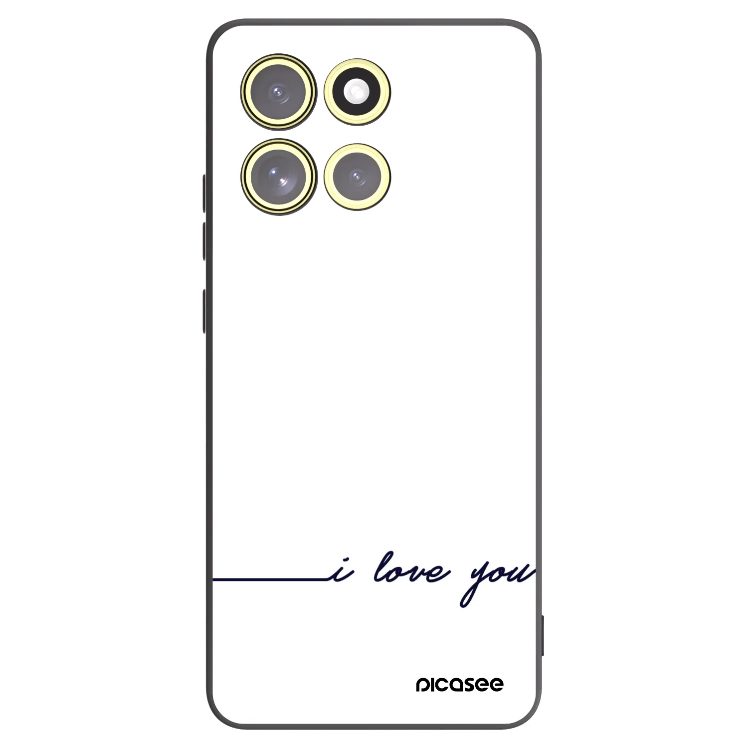 Picasee crna silikonska maskica za Motorola Moto G86 5G - I love you