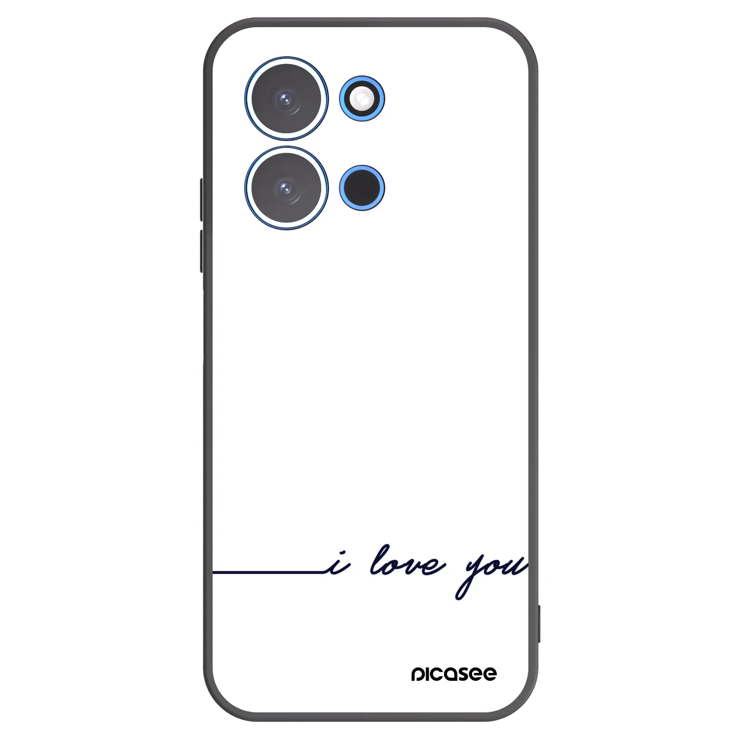 Picasee crna silikonska maskica za Xiaomi Redmi 15C 4G - I love you