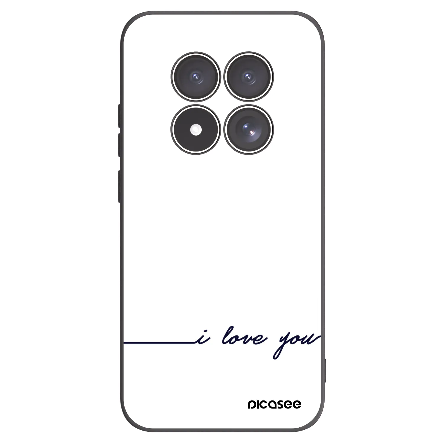 Picasee crna silikonska maskica za Xiaomi Redmi Note 15 Pro 4G - I love you
