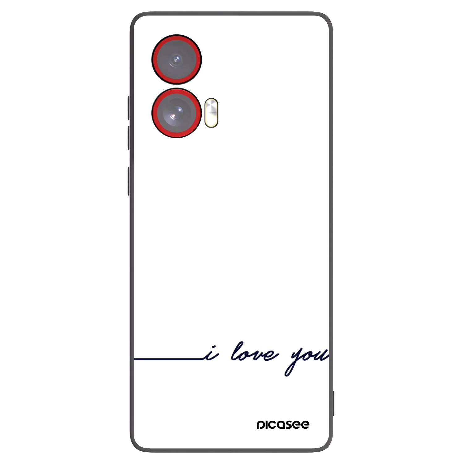 Picasee crna silikonska maskica za Motorola Edge 50 Fusion - I love you