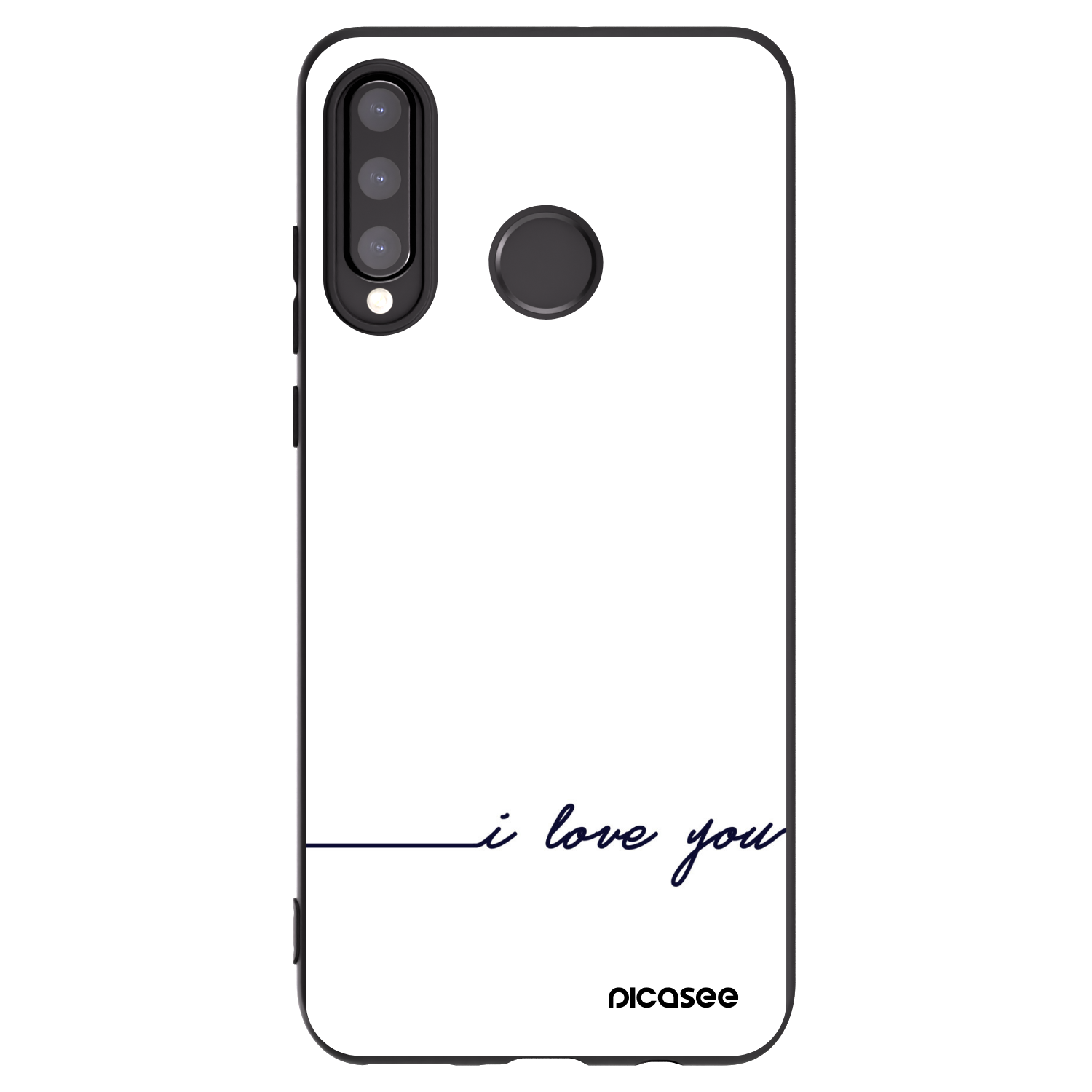 Picasee crna silikonska maskica za Huawei P30 Lite - I love you